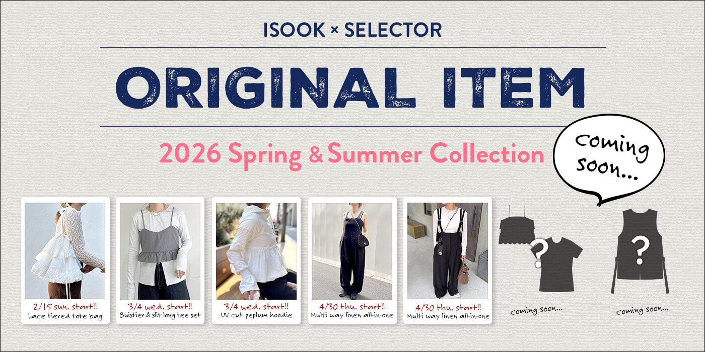 ISOOK 2026SS ORIGINAL ITEM