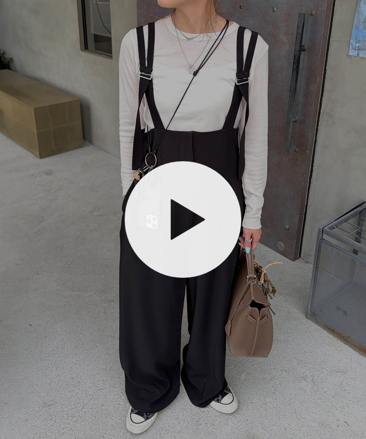 ダブルストラップサロペットパンツ | Double strap salopette pants