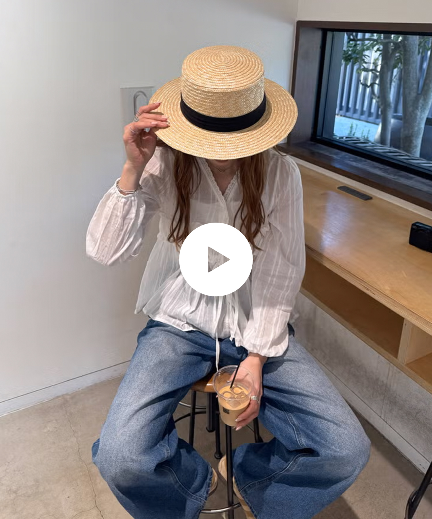 フロントリボンシアーブラウス | Front ribbon sheer blouse (chiica