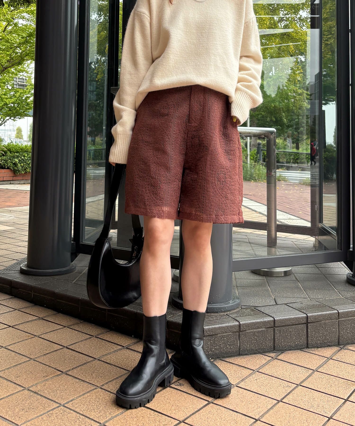 lace half pants レース FEKETE（フェケテ） パンツ cotton lace half pants / レースハーフ