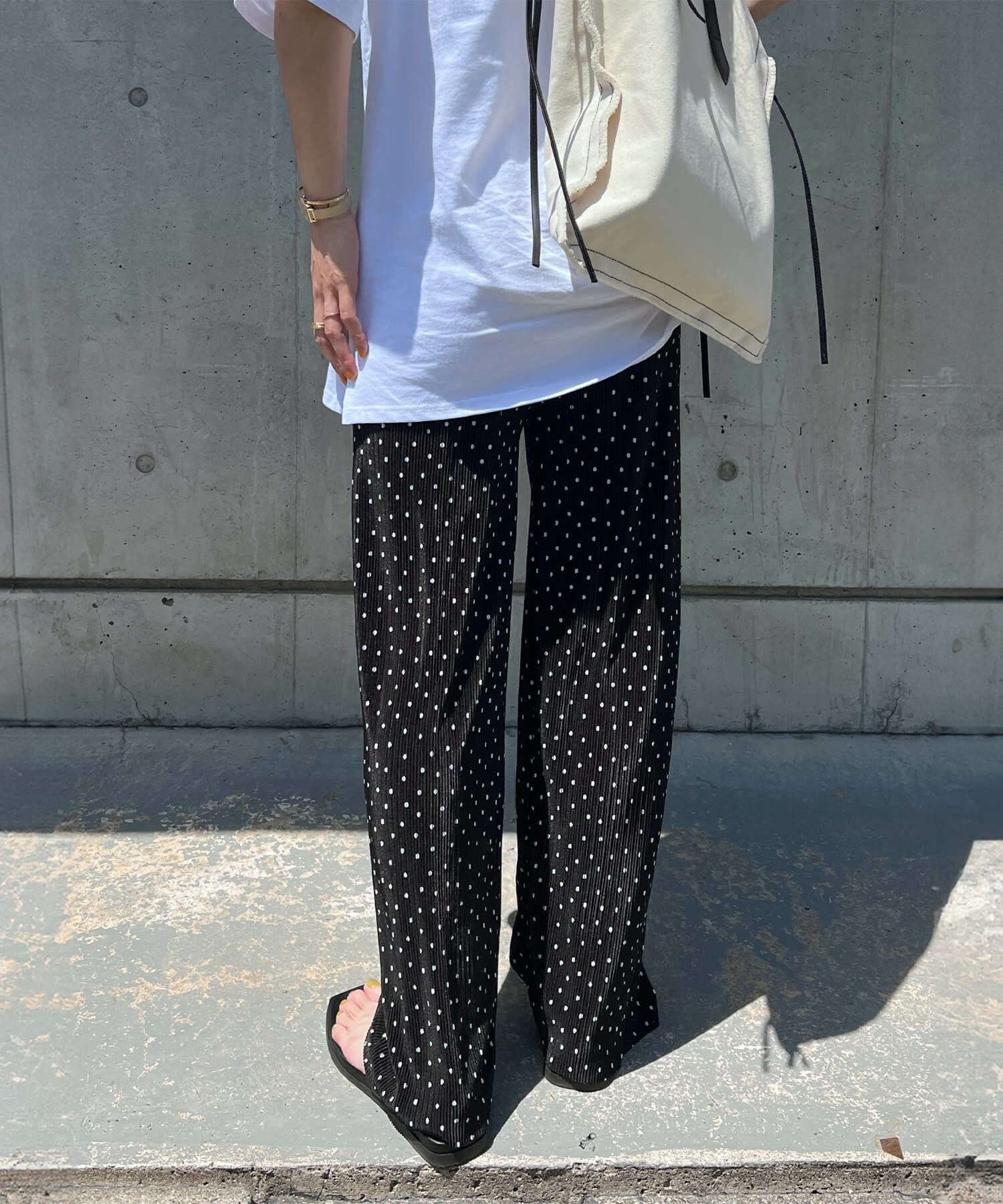 ドットプリーツパンツ | Dot pleated pants(chiica select)