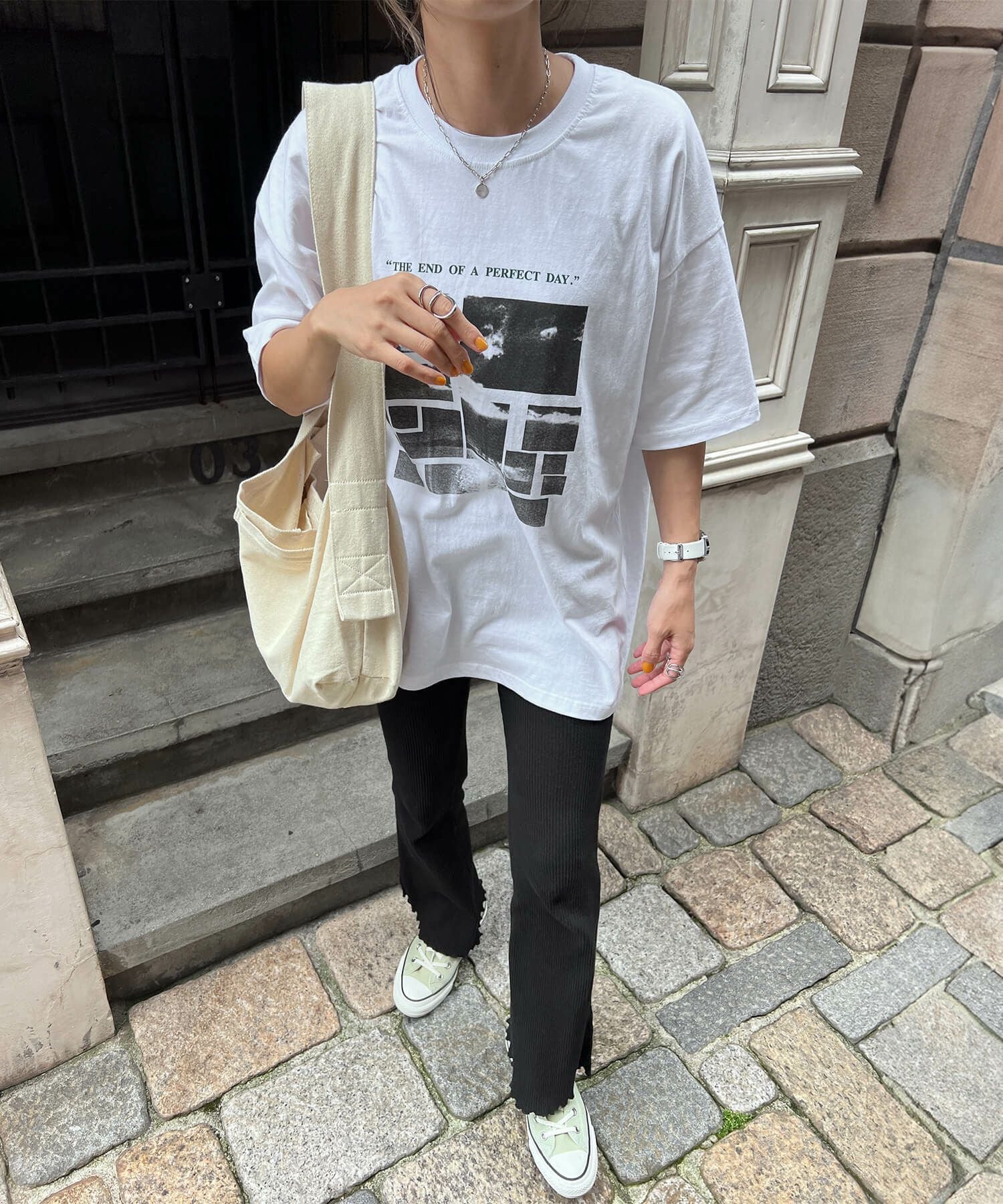 フォトプリントアシメTシャツ フォトプリントTシャツ | レディースファッション【JUNIOR Online Shop】