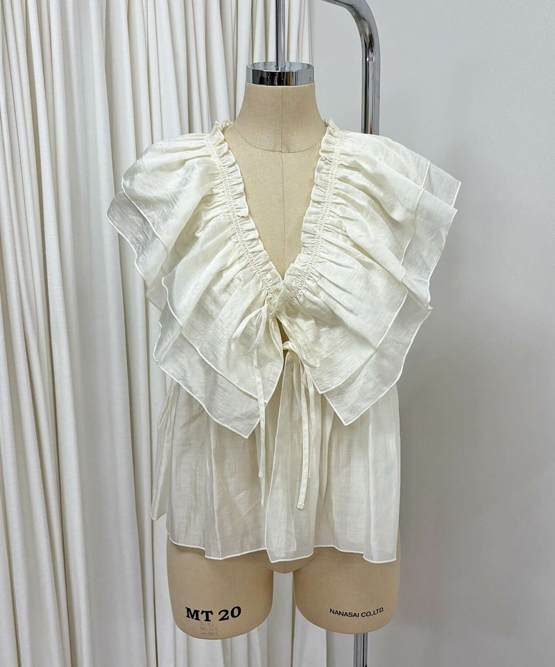 &&定番フリルブラウス風&&