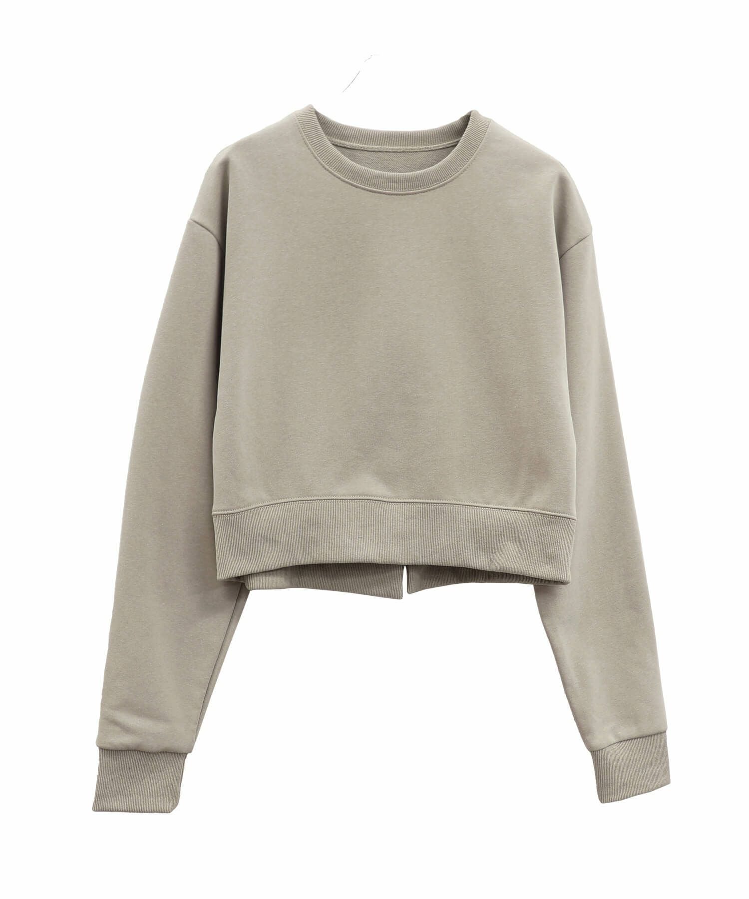 Kuberas バックカットアウト クロップド丈 スウェット バックデザインクロップドスウェット | Back design cropped sweat