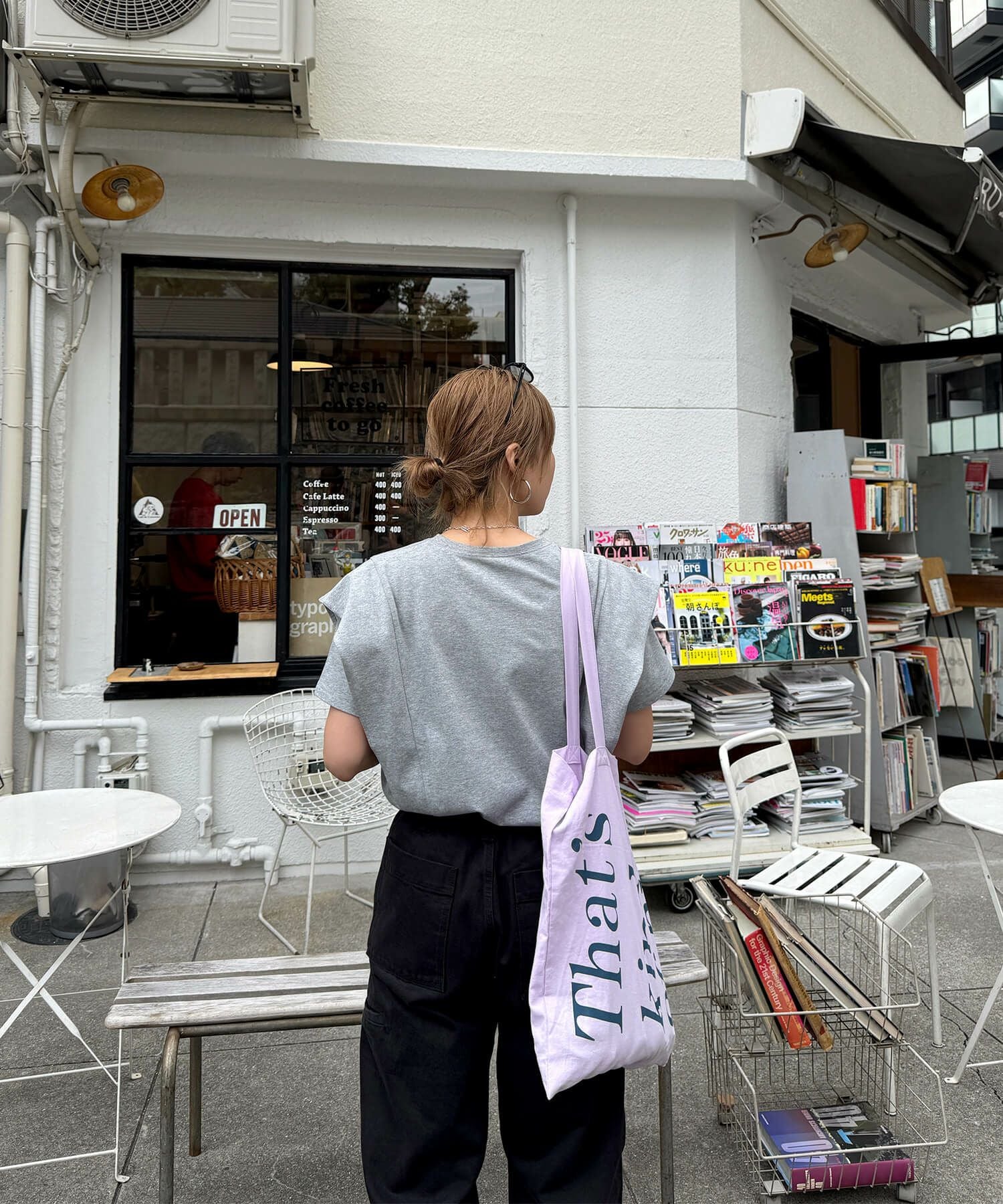 ラッフルショルダーコットンTシャツ | Ruffle shoulder tee(chiica select)