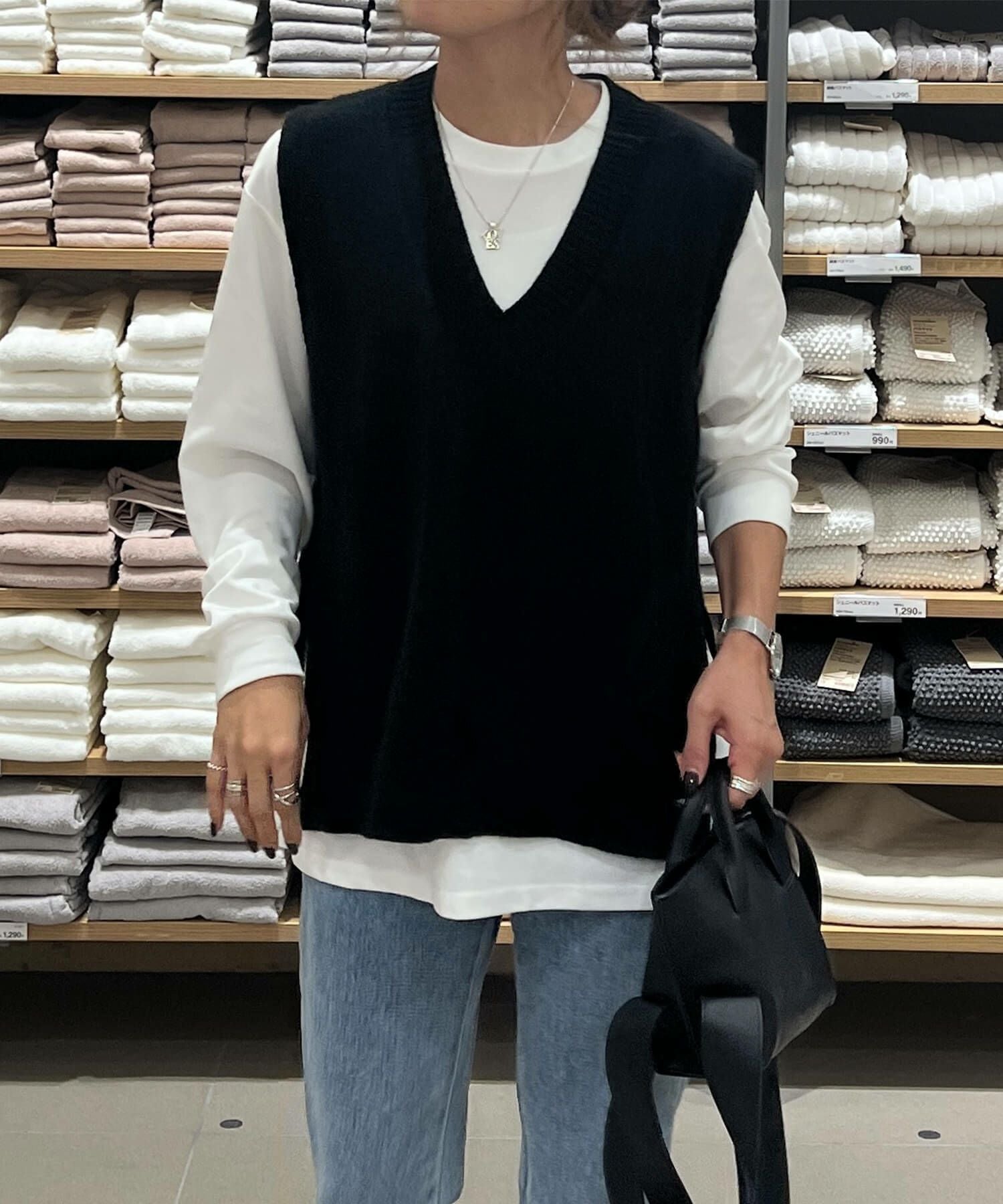 オーバーニットベスト | Over knit vest(chiica select)