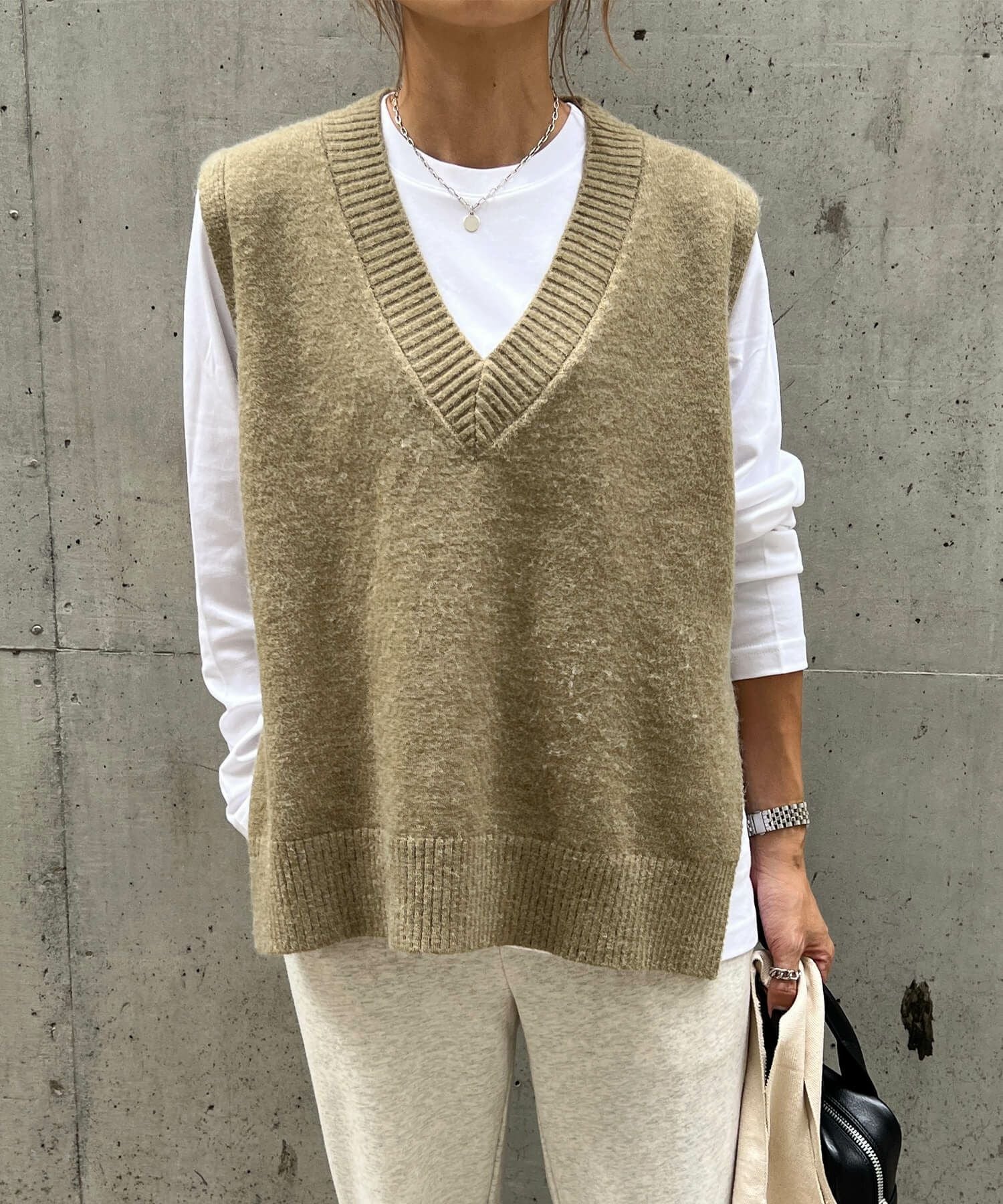 オーバーニットベスト | Over knit vest(chiica select)