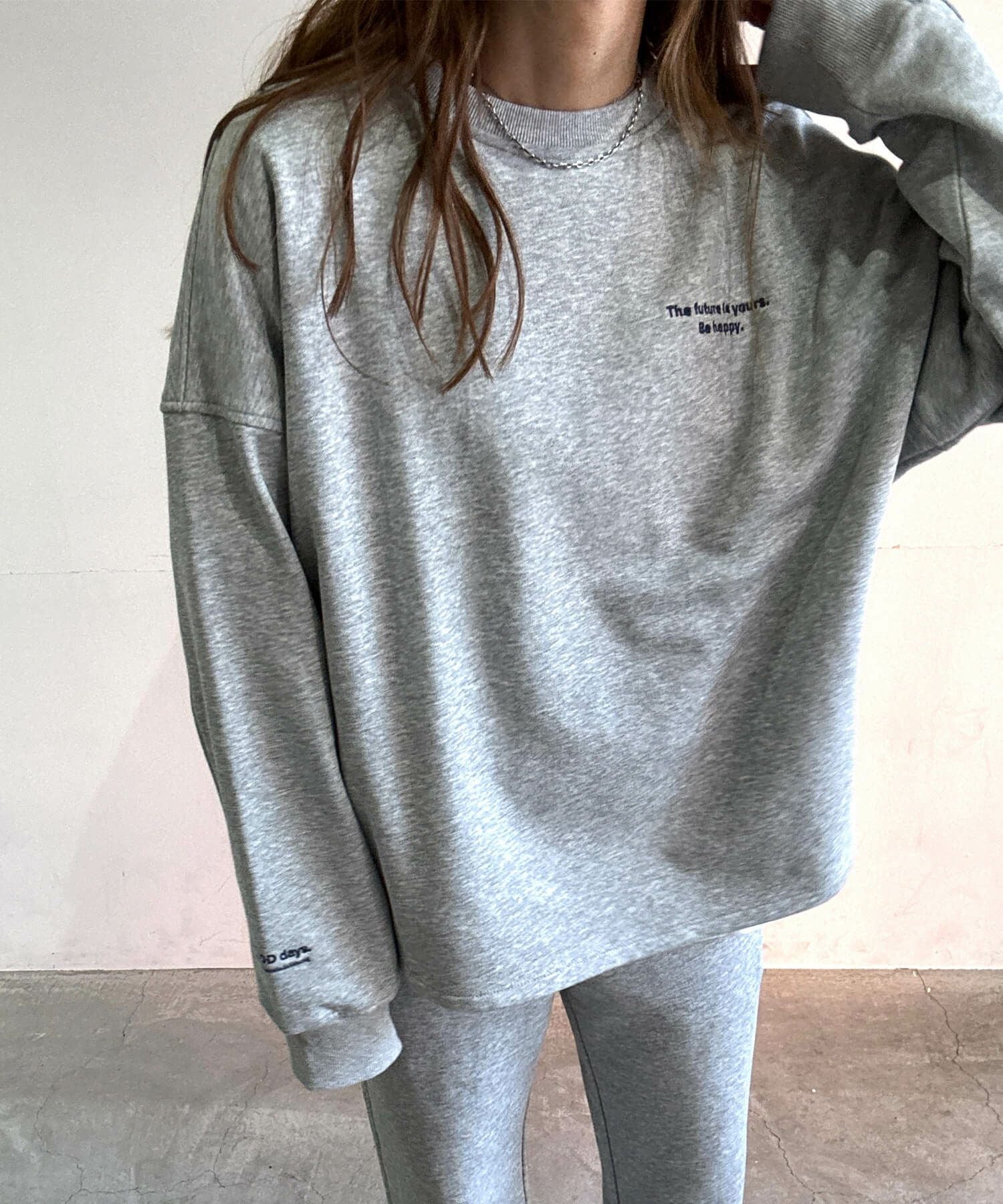 オリジナル刺繍ロゴスウェット | Embroidery sweat set up(chiica