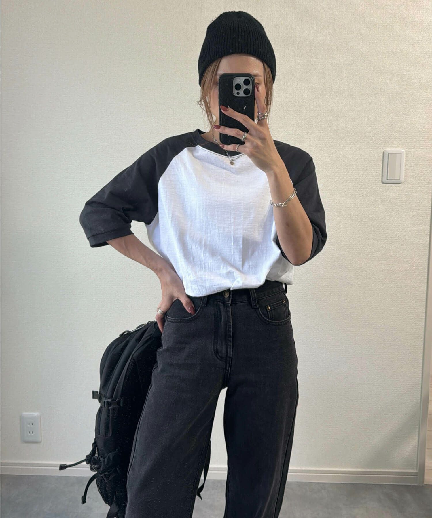 ストレートブラックデニム | Straight black denims(chiica select)