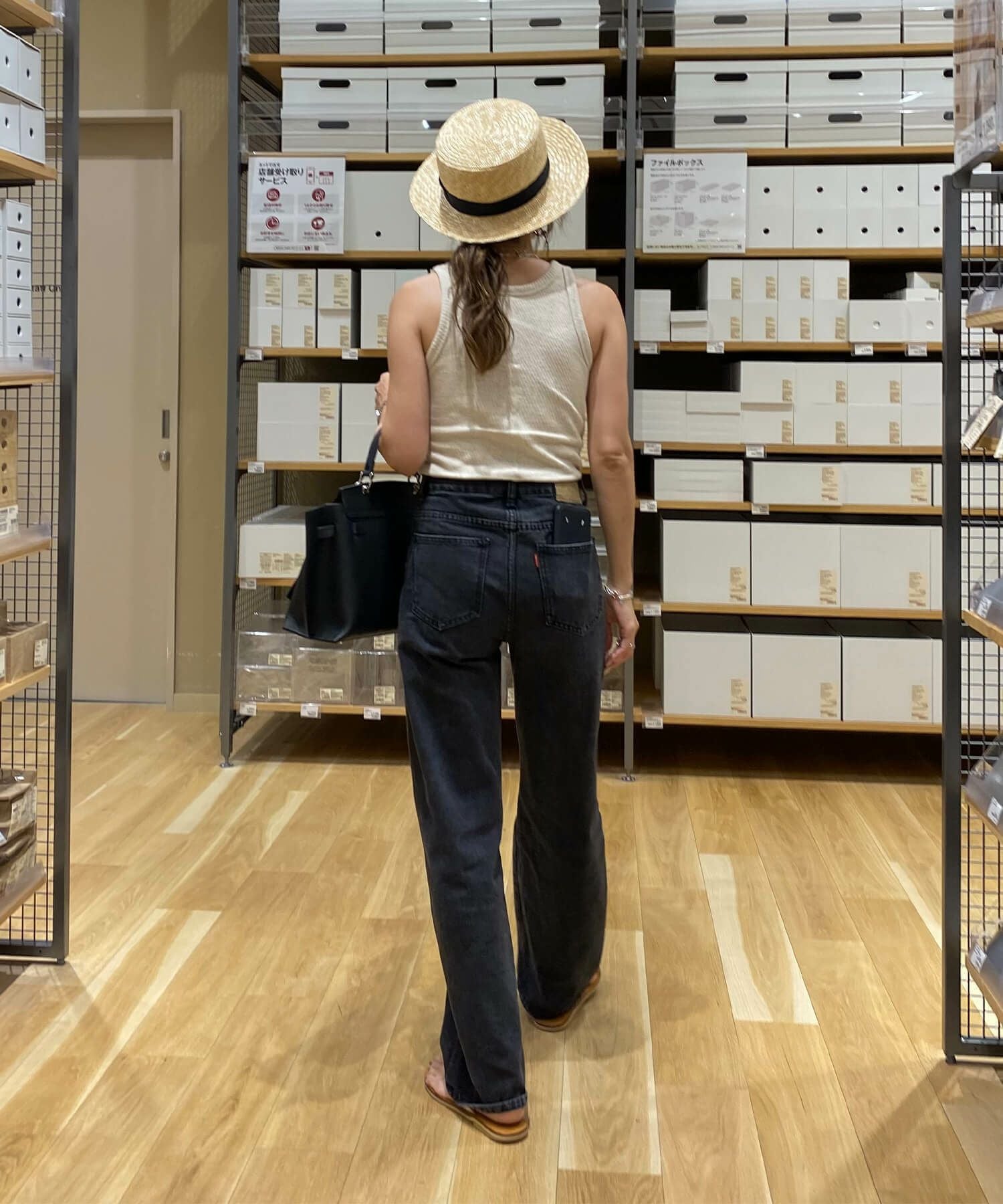 ストレートブラックデニム | Straight black denims(chiica select)