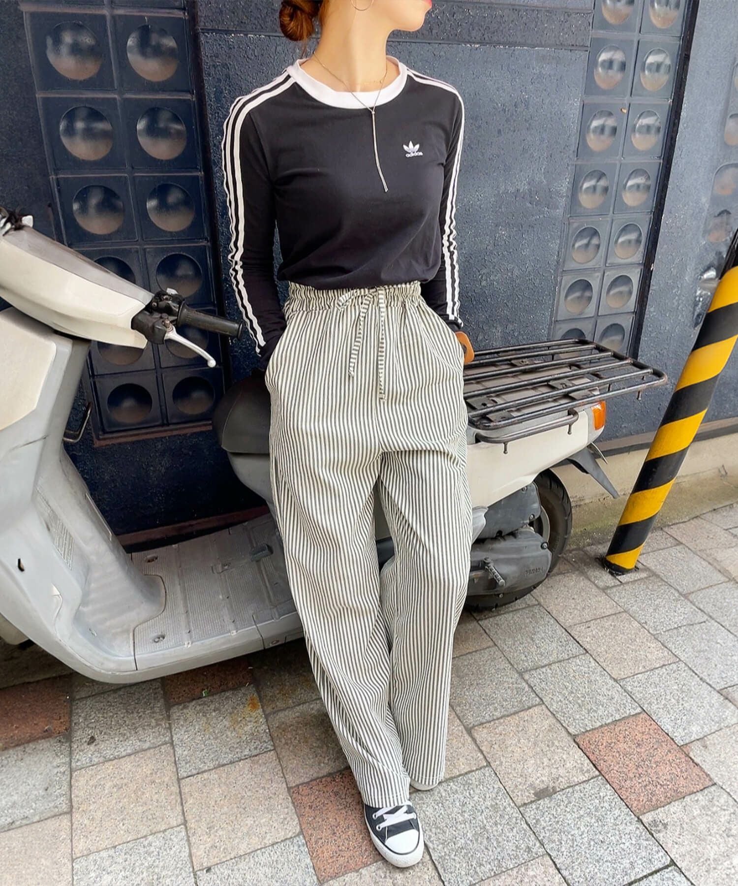 ストライプイージーパンツ | Stripe easy pants(comochi select)