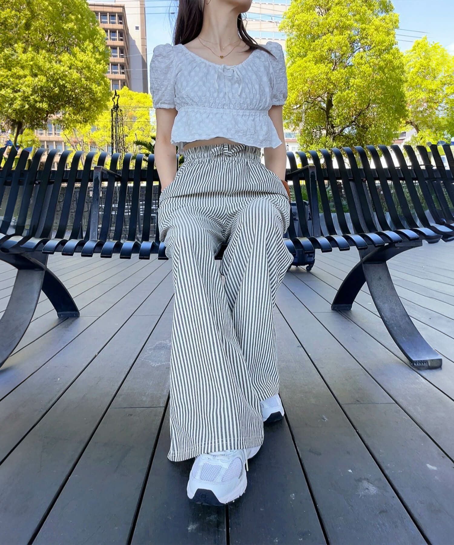 CFCL POTTERY ドローストリングリブイージーパンツ WOMEN Pants