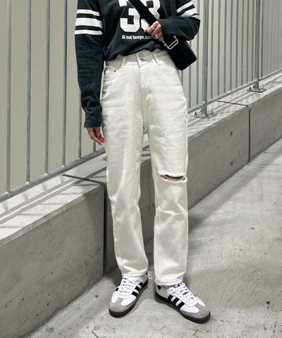 ダメージホワイトデニム | Damaged white denims(chiica select)