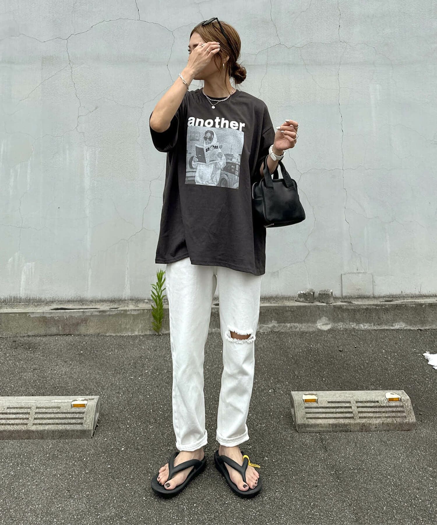 ダメージホワイトデニム | Damaged white denims(chiica select)