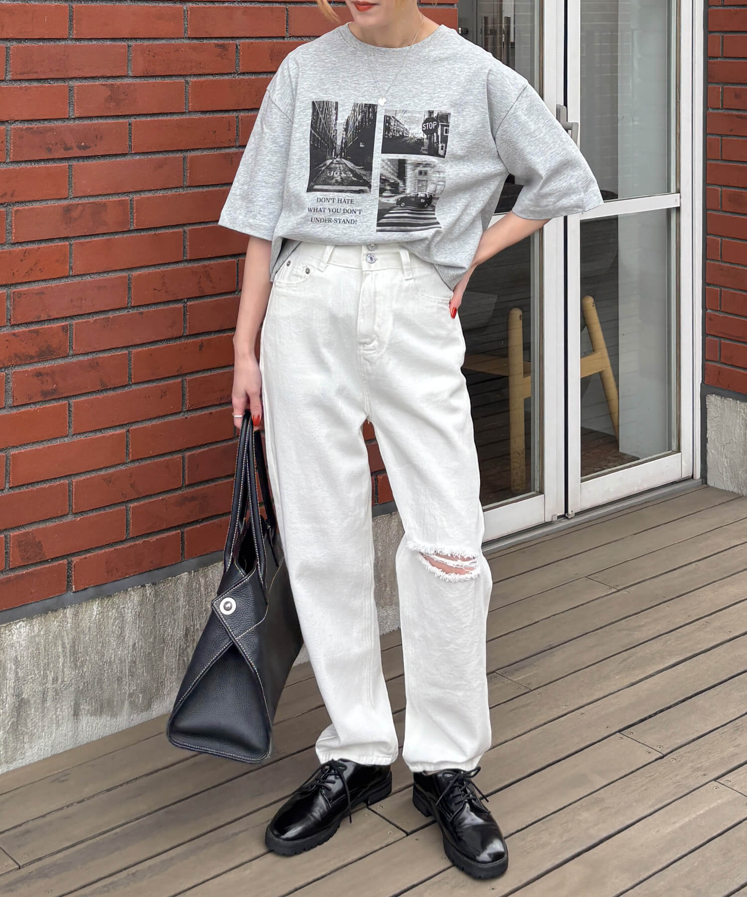 ダメージホワイトデニム | Damaged white denims(chiica select)