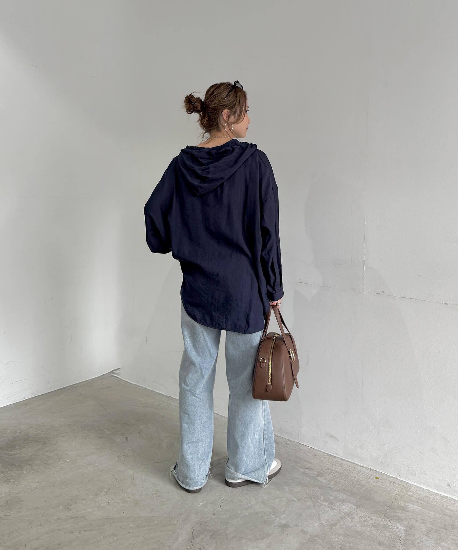 フード付きシアーシャツ | Hooded loose shirt (chiica select)