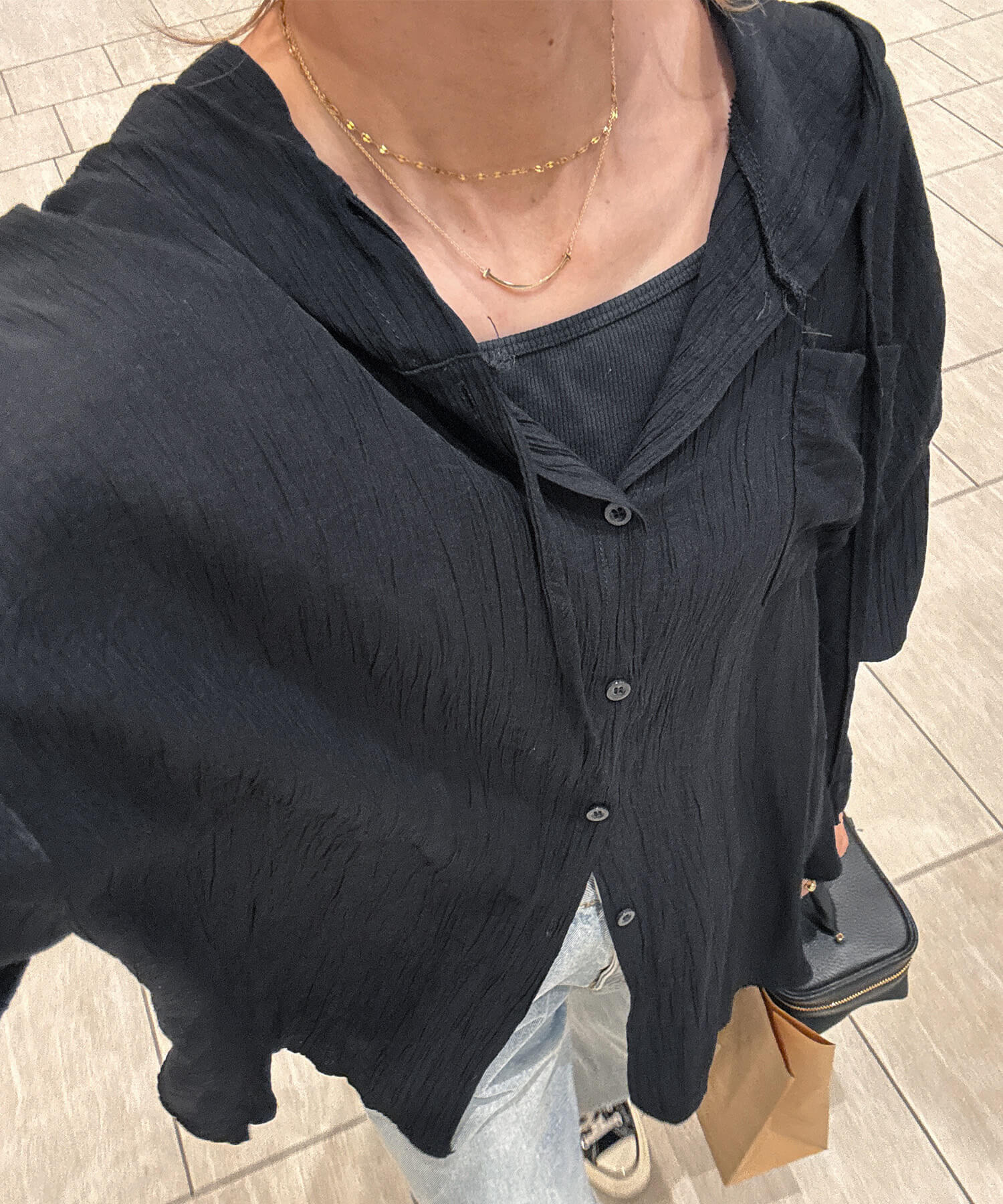 フード付きシアーシャツ | Hooded loose shirt (chiica select)