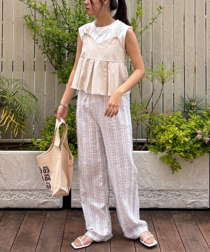 &&スタッフ着用：160cm/Sサイズ着用(ビスチェのみ)&&
