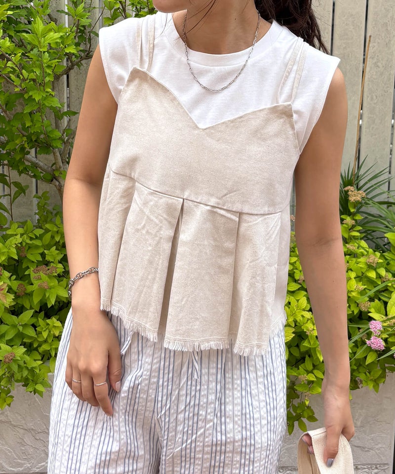 &&スタッフ着用：160cm/Sサイズ着用(ビスチェのみ)&&