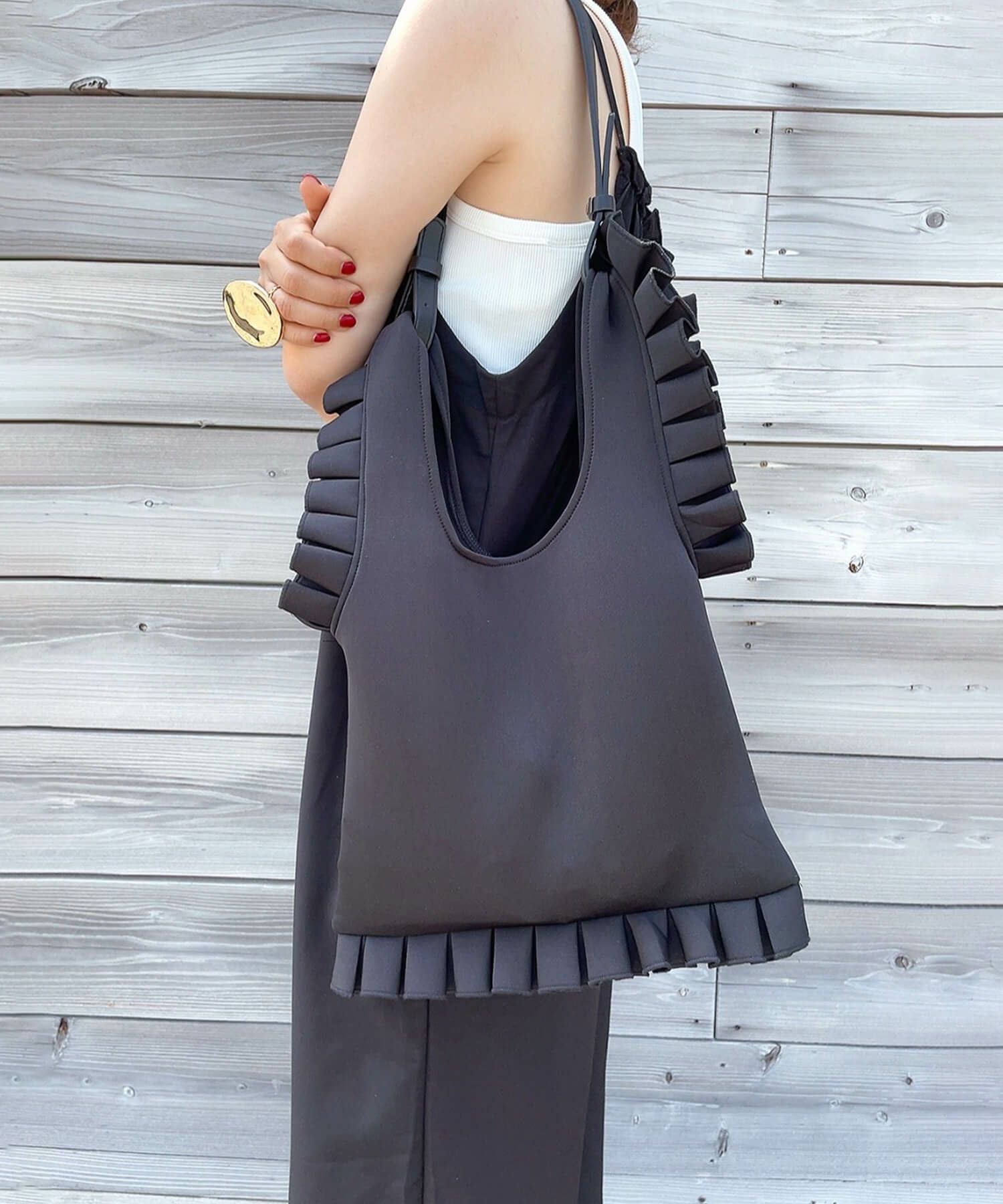 フリルデザイン2ウェイバッグ | Frill design 2way bag(comochi select)