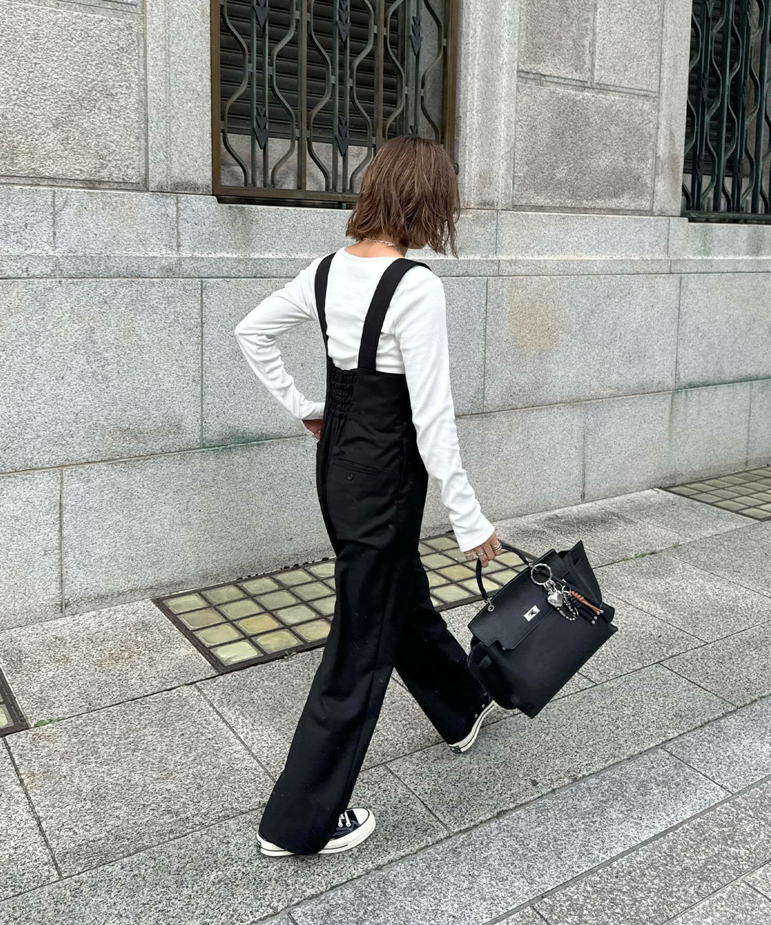 ベルトデザインサロペットパンツ | Belt designed salopette pants