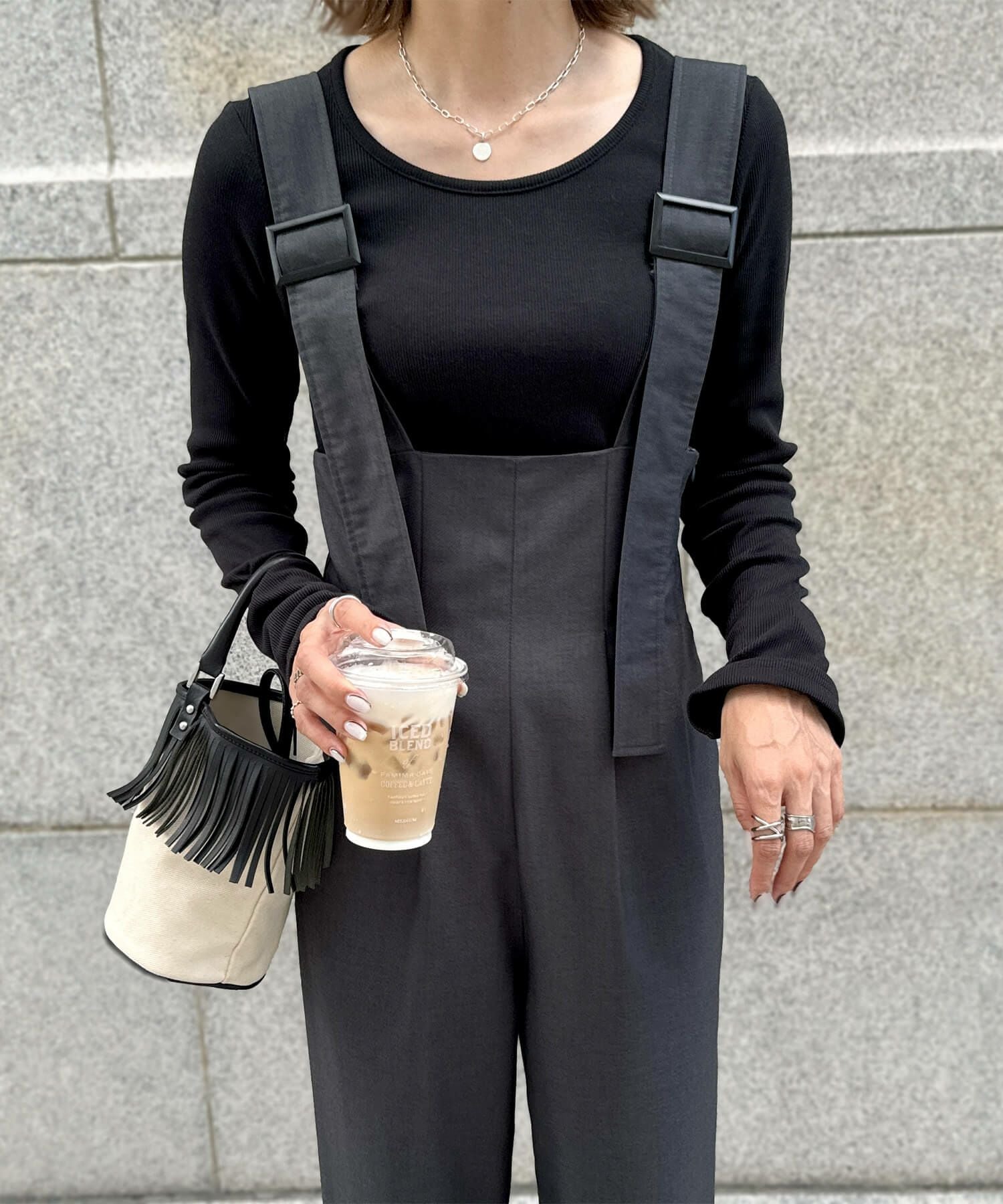 ベルトデザインサロペットパンツ | Belt designed salopette pants