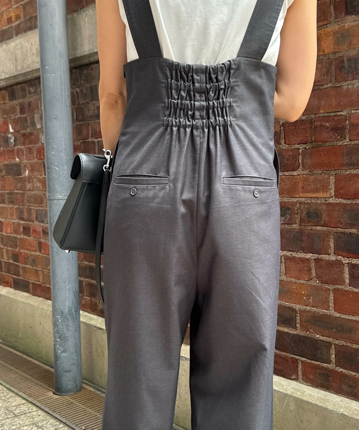 ベルトデザインサロペットパンツ | Belt designed salopette pants