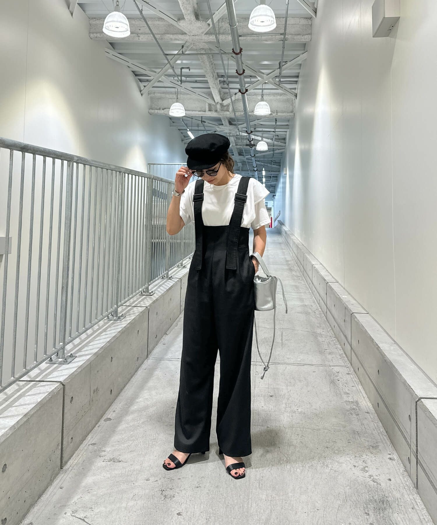ベルトデザインサロペットパンツ | Belt designed salopette pants