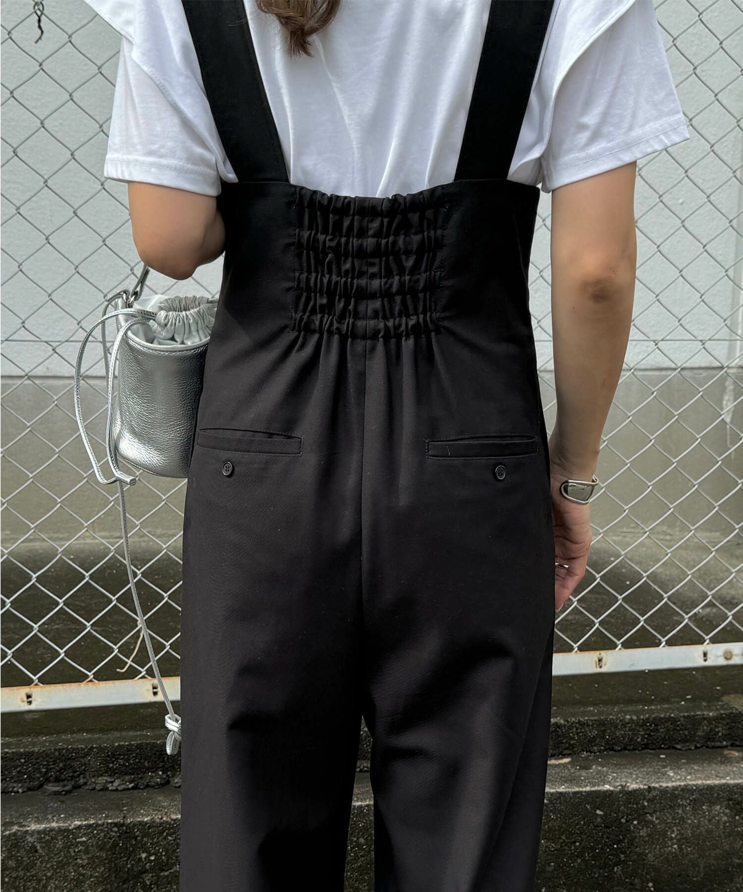 ベルトデザインサロペットパンツ | Belt designed salopette pants