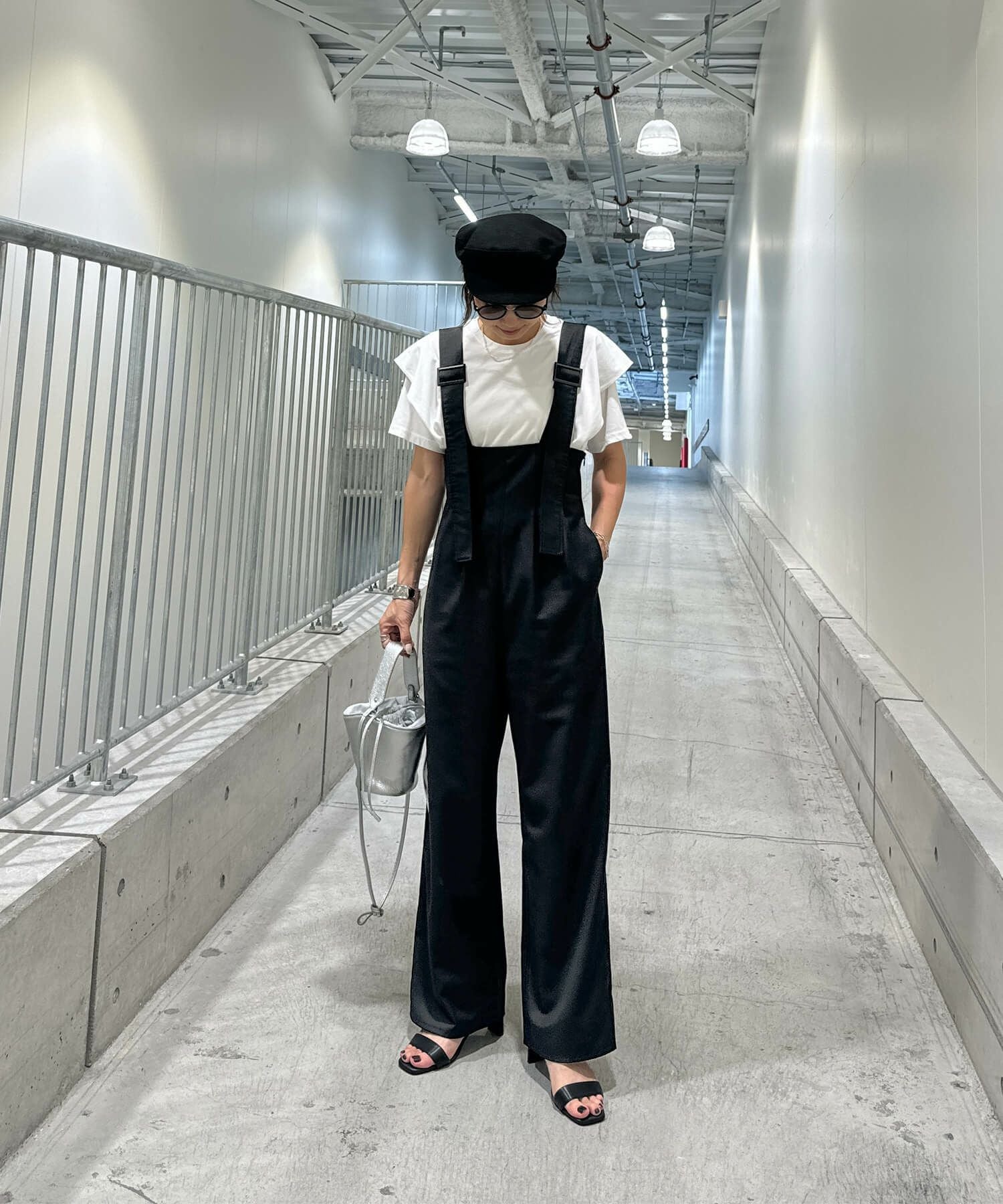 【美品】HAU　salopette pants 　drole　サロペット MILKFED.（ミルクフェド）の「WORK STYLE SALOPETTE PANTS（サロペット