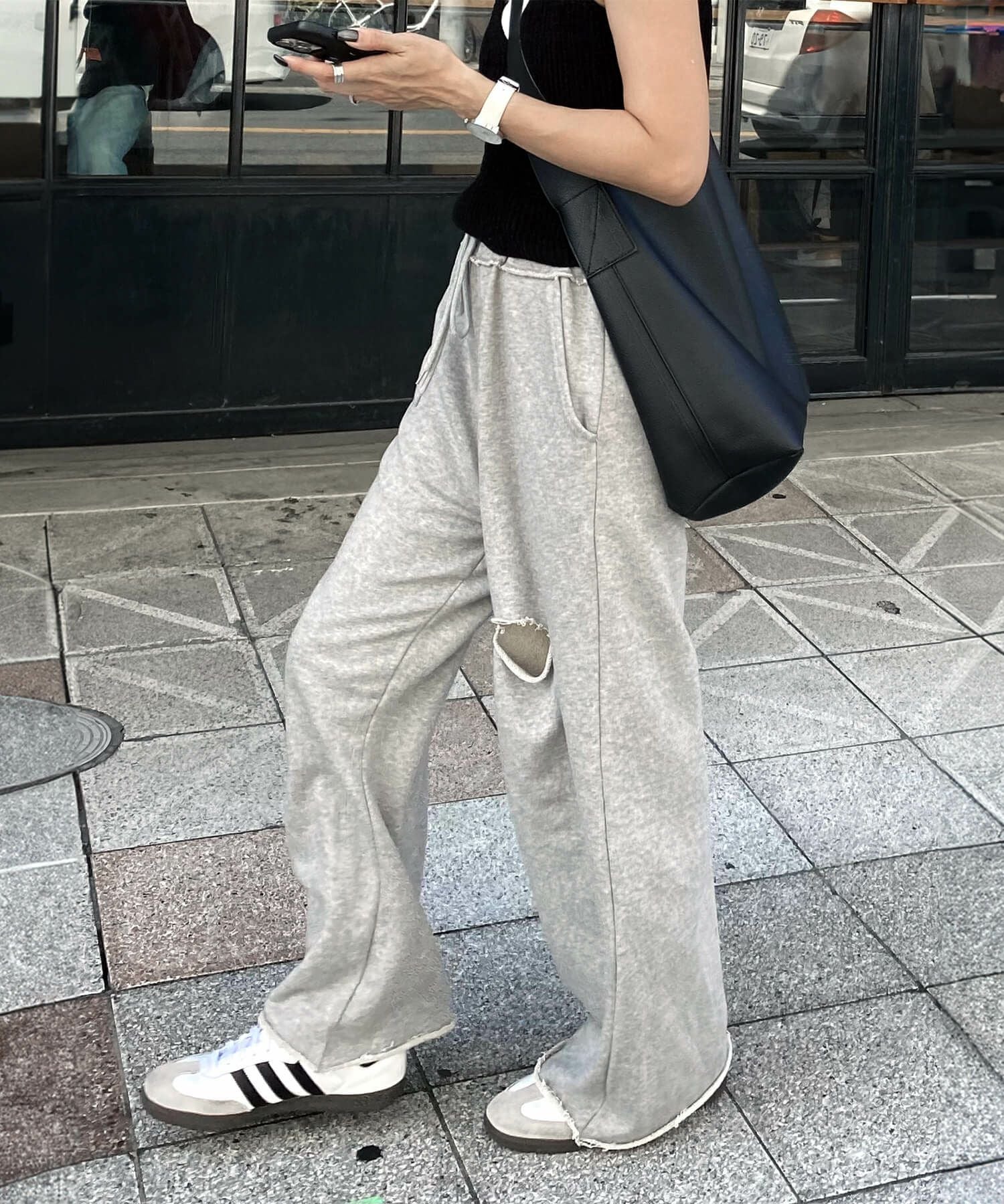 カットオフスウェットパンツ | Cut off sweat pants (chiica select)