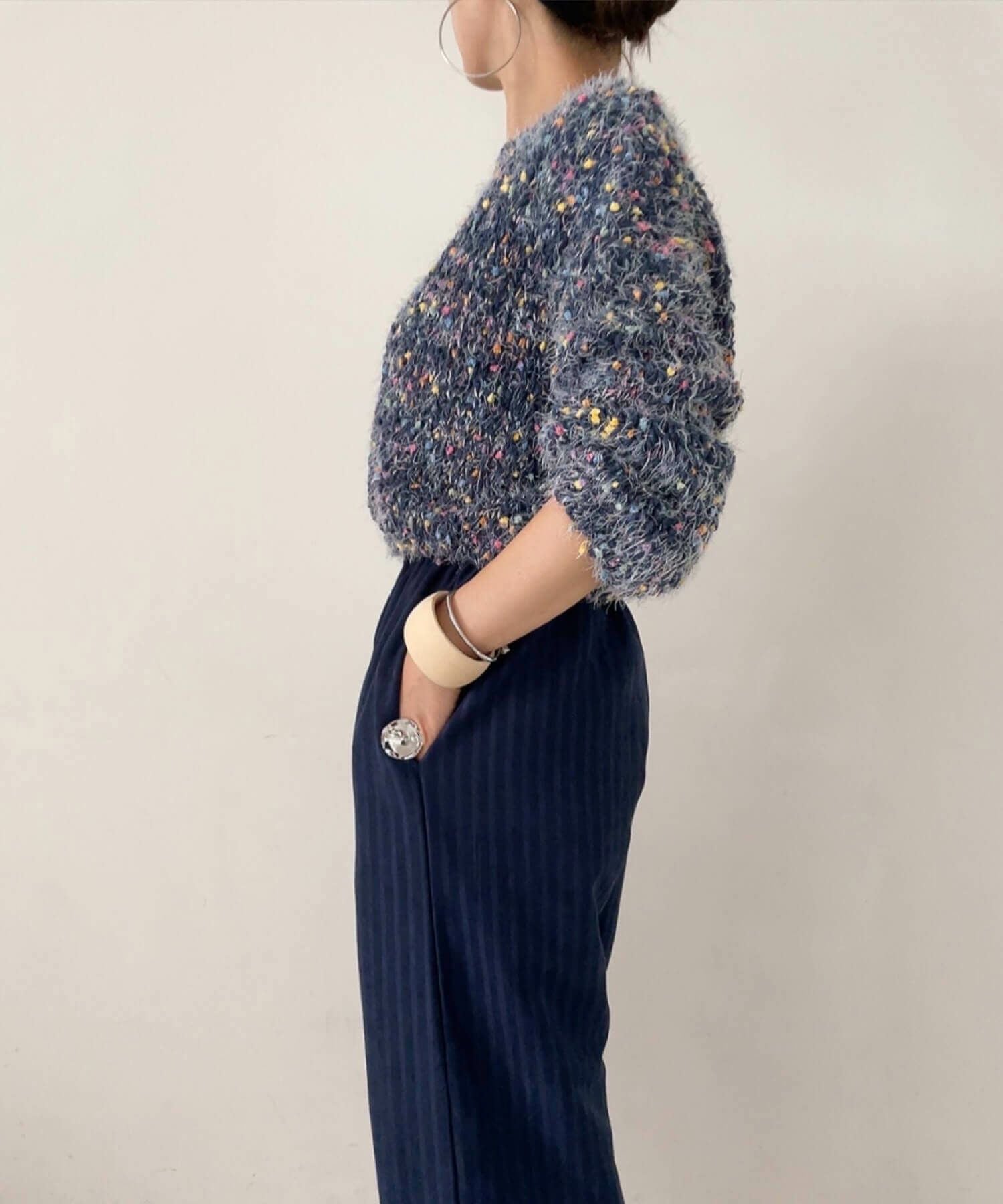 ミックスカラーシャギーニット | Mix color shaggy knit (comochi select)
