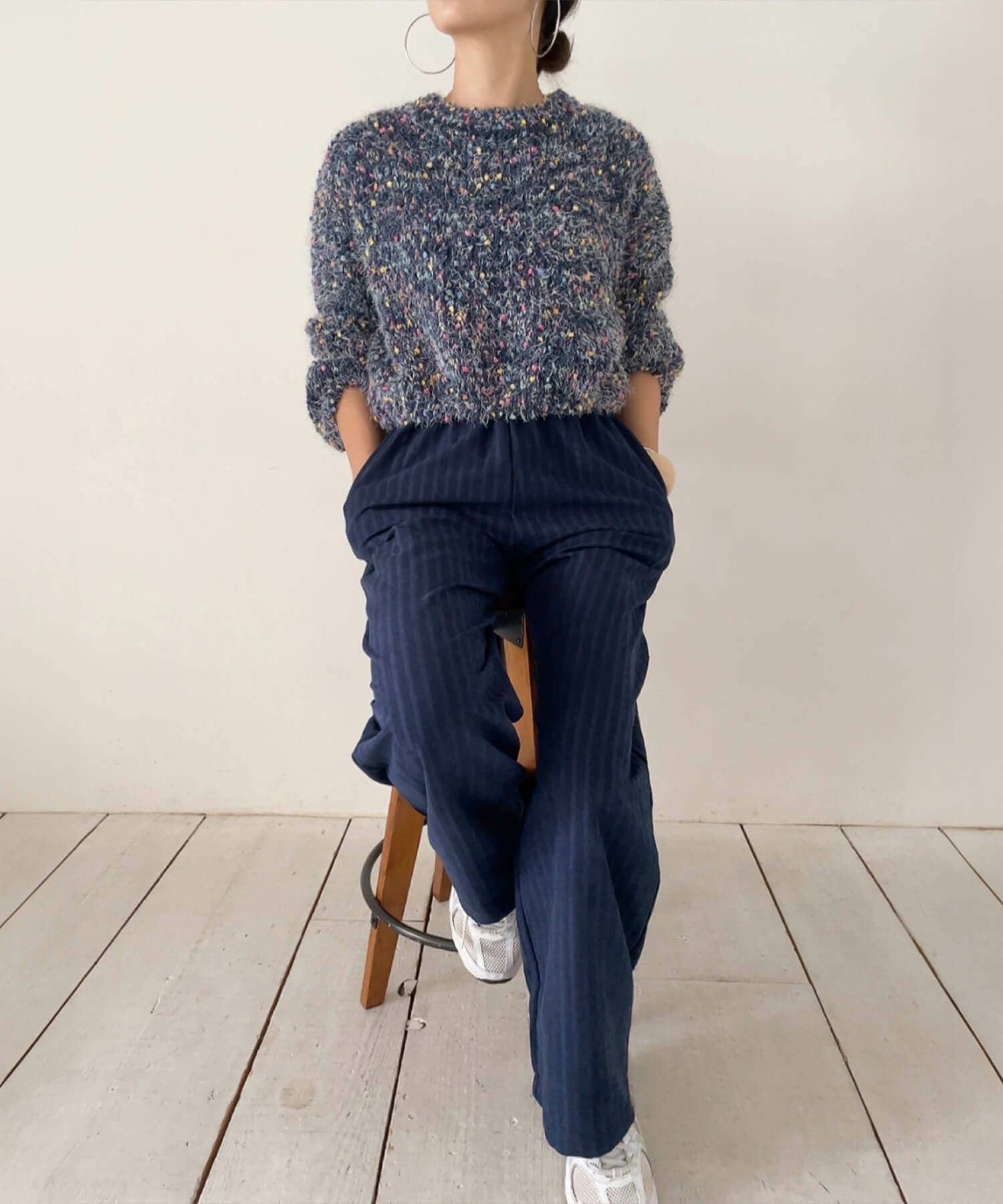 ミックスカラーシャギーニット | Mix color shaggy knit (comochi select)
