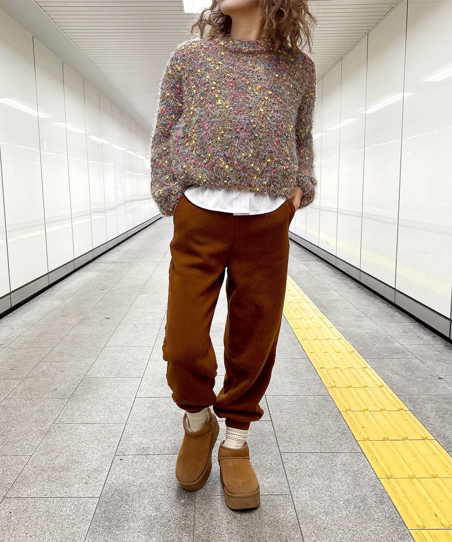 ミックスカラーシャギーニット | Mix color shaggy knit (comochi select)