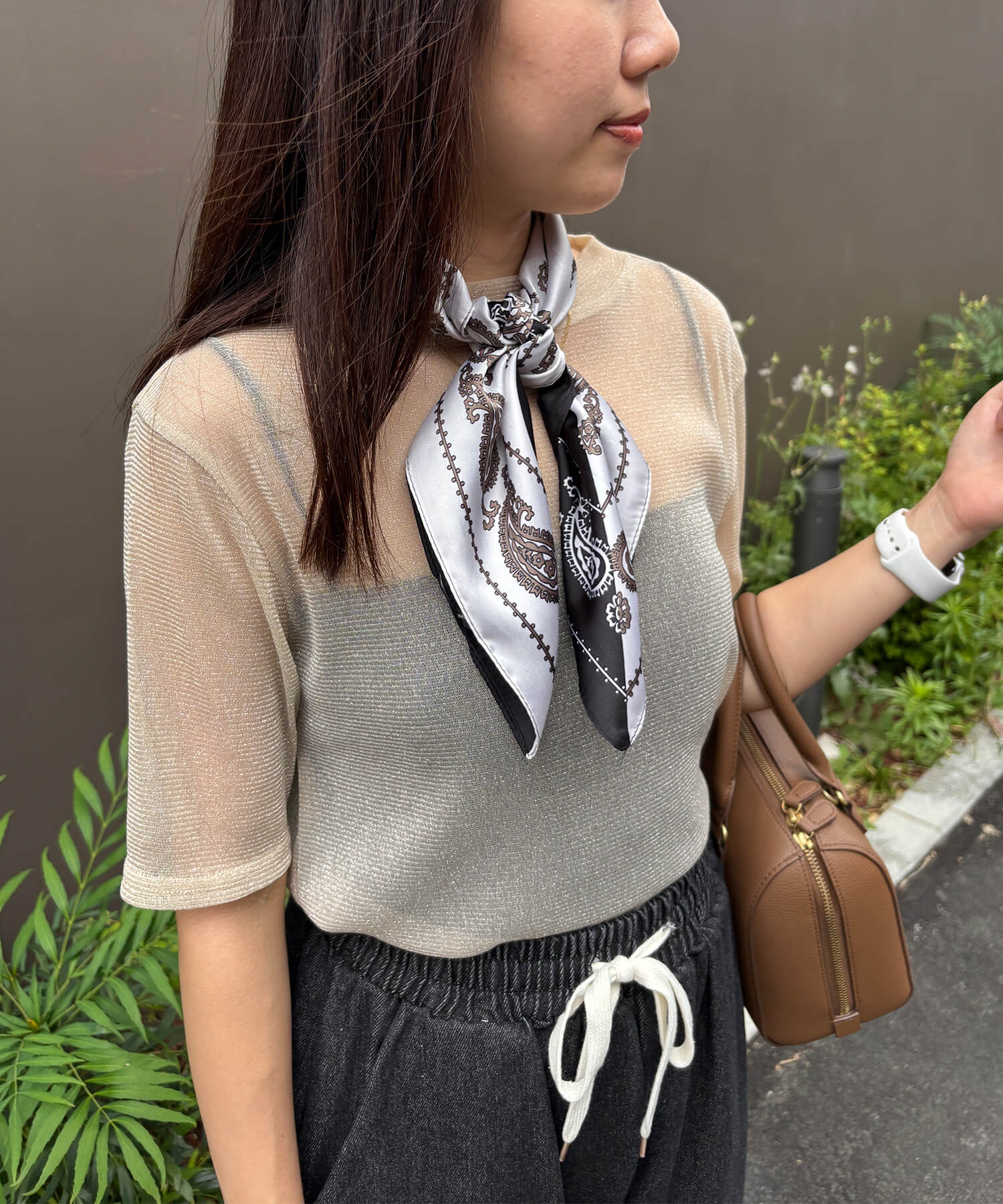 ラメシアートップ | Lame sheer top (isook original)