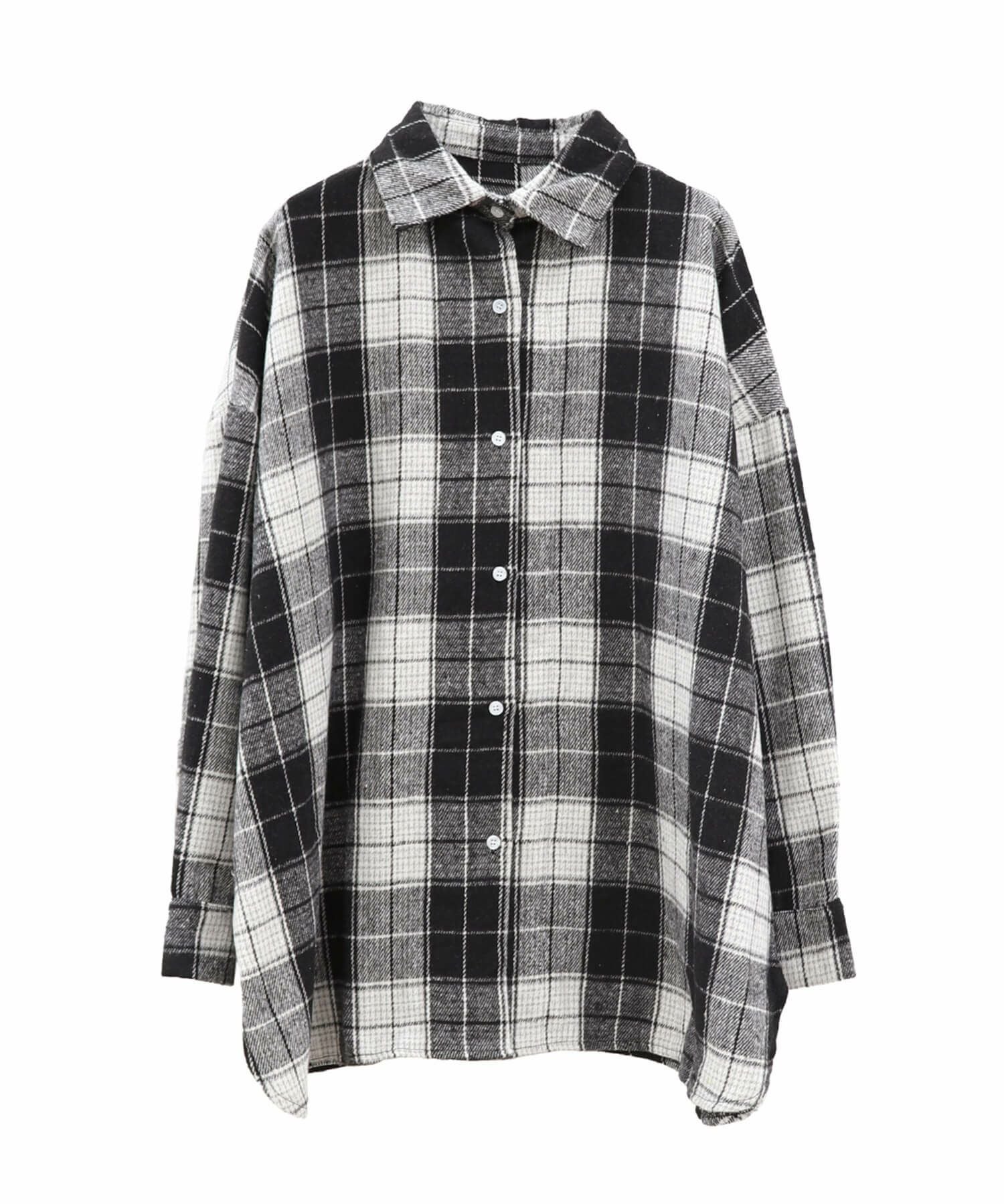 タータンチェックオーバーシャツ | Tartan check over shirt (chiica