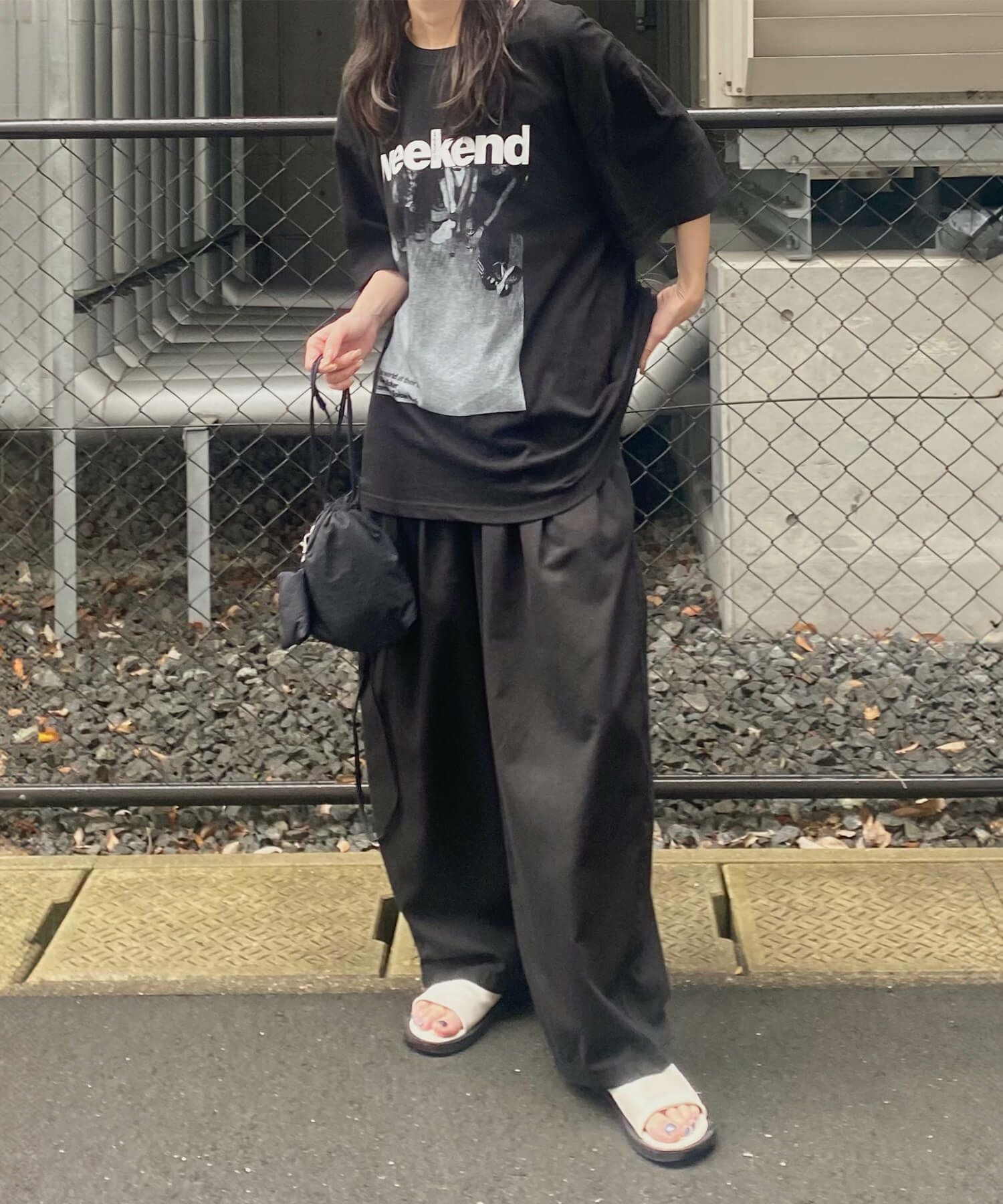 コットンワイドワークパンツ | Cotton wide work pants (kiharu select)