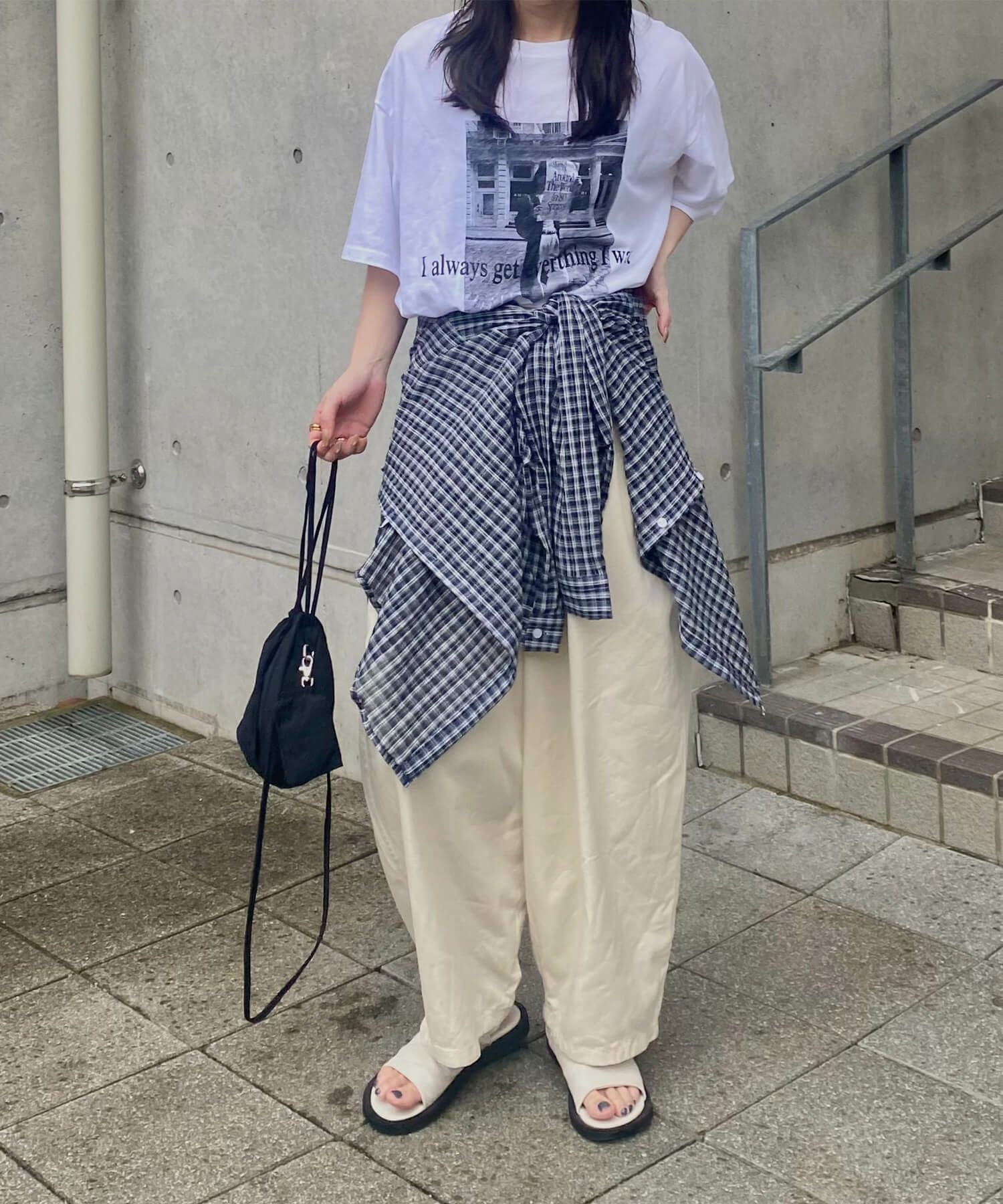 コットンワイドワークパンツ | Cotton wide work pants (kiharu select)