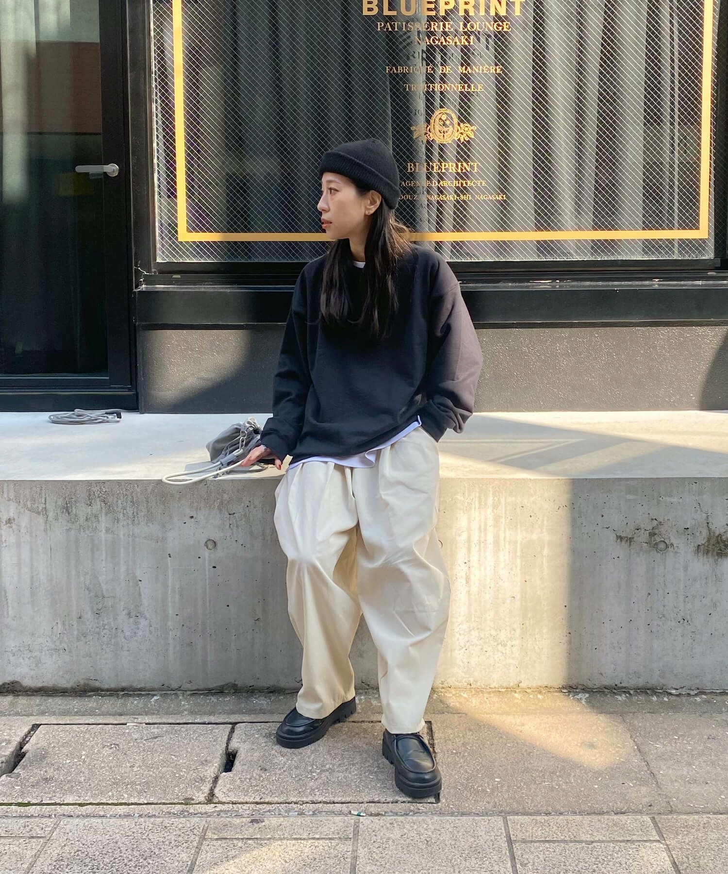コットンワイドワークパンツ | Cotton wide work pants (kiharu select)