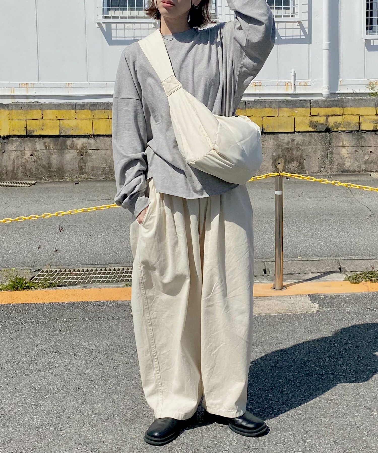 コットンワイドワークパンツ | Cotton wide work pants (kiharu select)