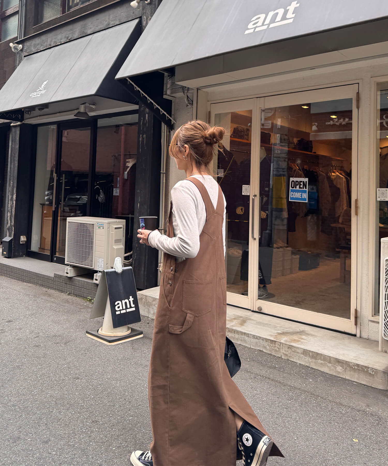 コットンロングジャンパースカート | Cotton long jumper skirt
