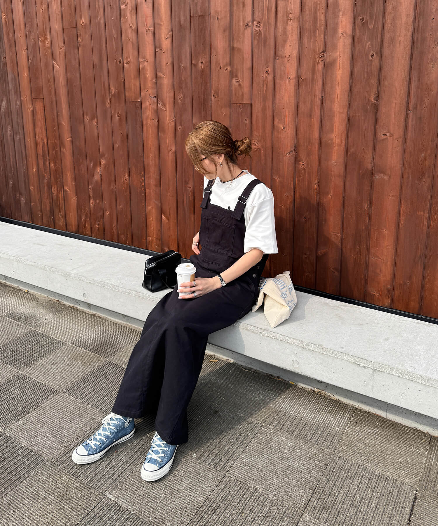 コットンロングジャンパースカート | Cotton long jumper skirt