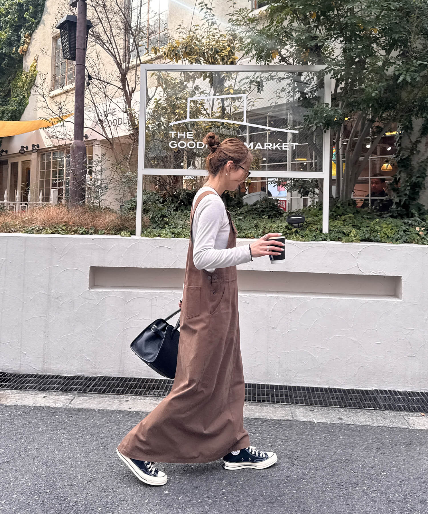 コットンロングジャンパースカート | Cotton long jumper skirt