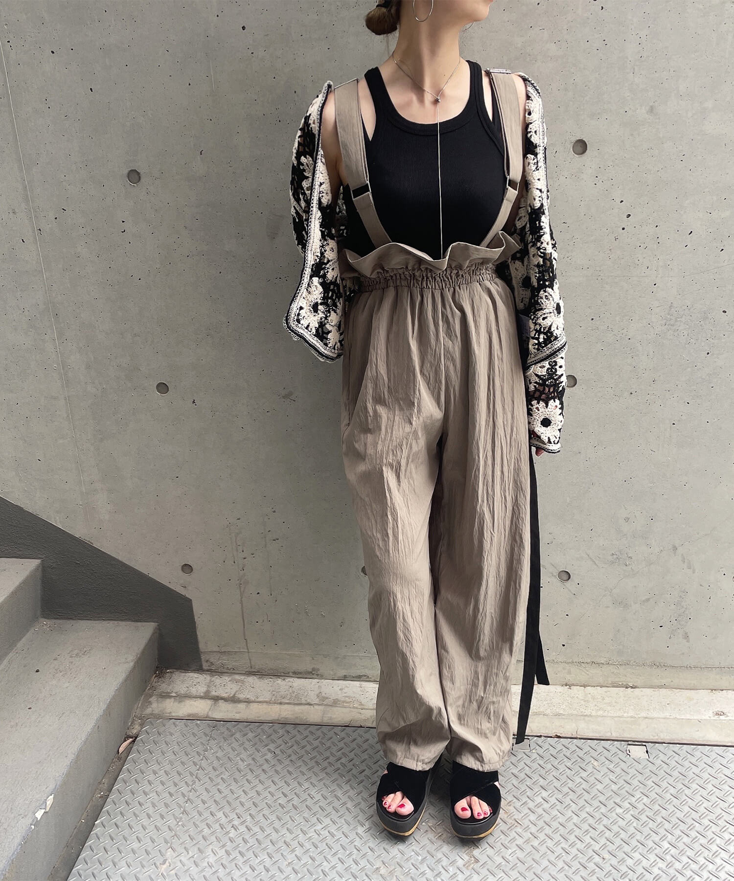 ウエストギャザーマルチウェイサロペット | Waist gather salopette