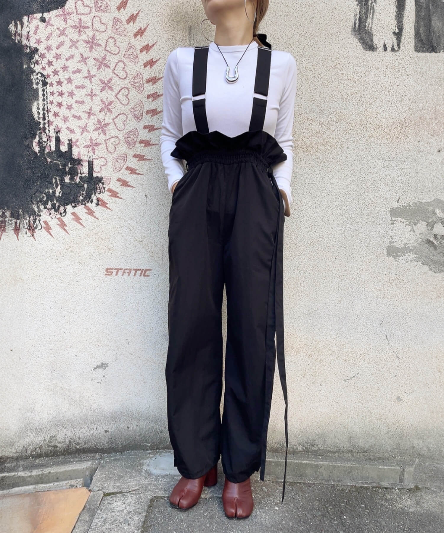 ウエストギャザーマルチウェイサロペット | Waist gather salopette