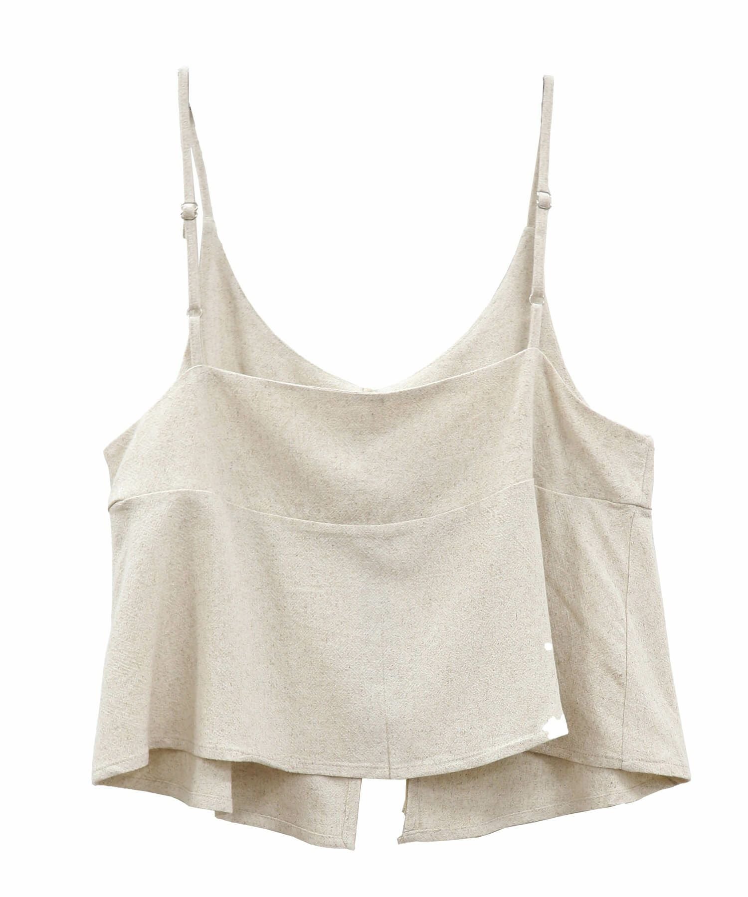 リボンキャミソールリネンビスチェ | Ribbon camisole linen bustier