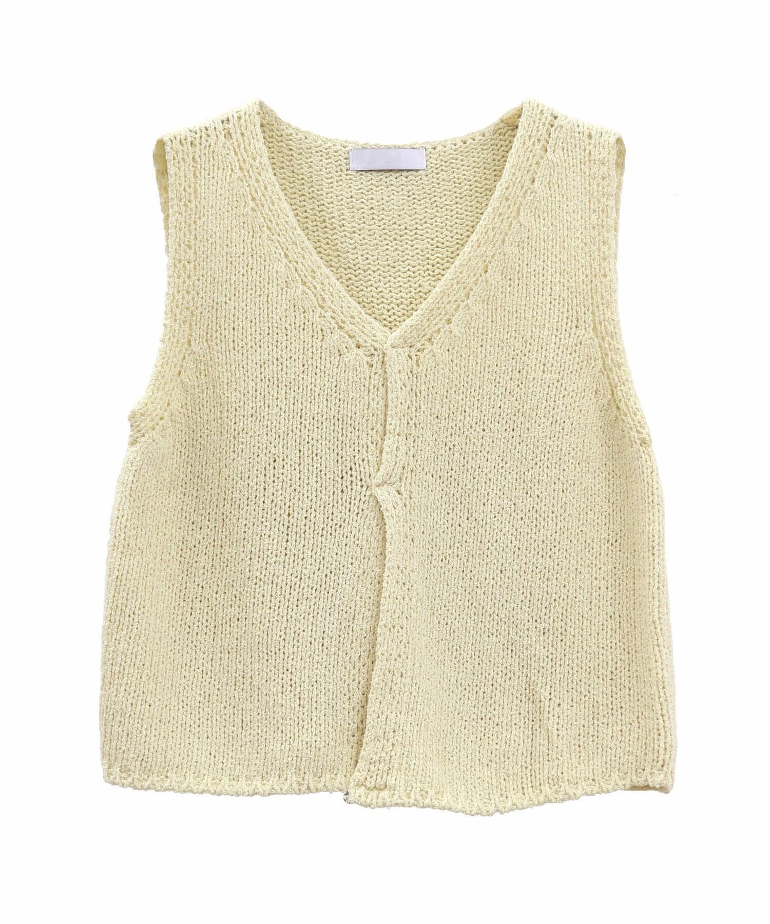 クロップドVネックニットベスト | Cropped V neck knit vest (chiica