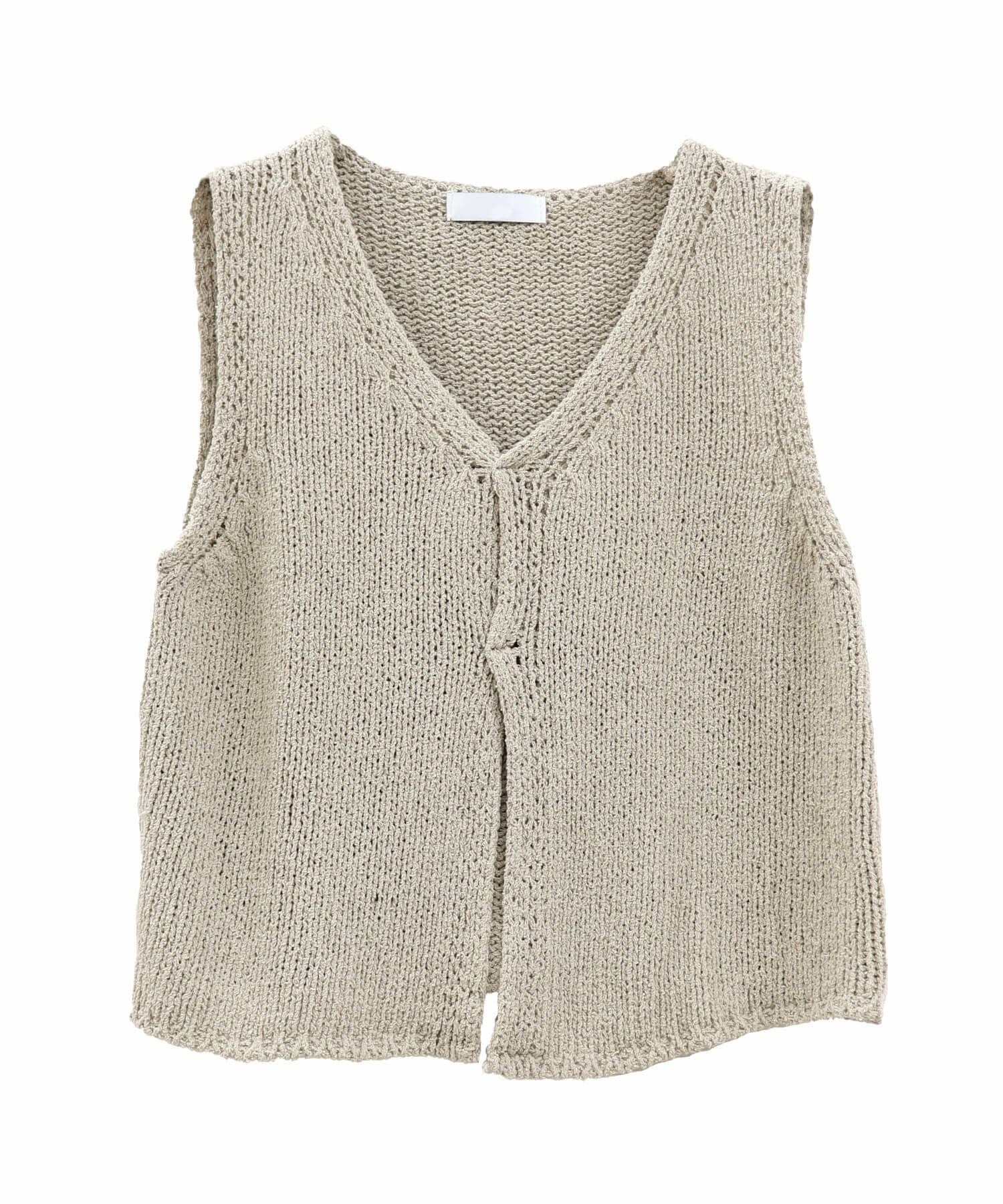 クロップドVネックニットベスト | Cropped V neck knit vest (chiica