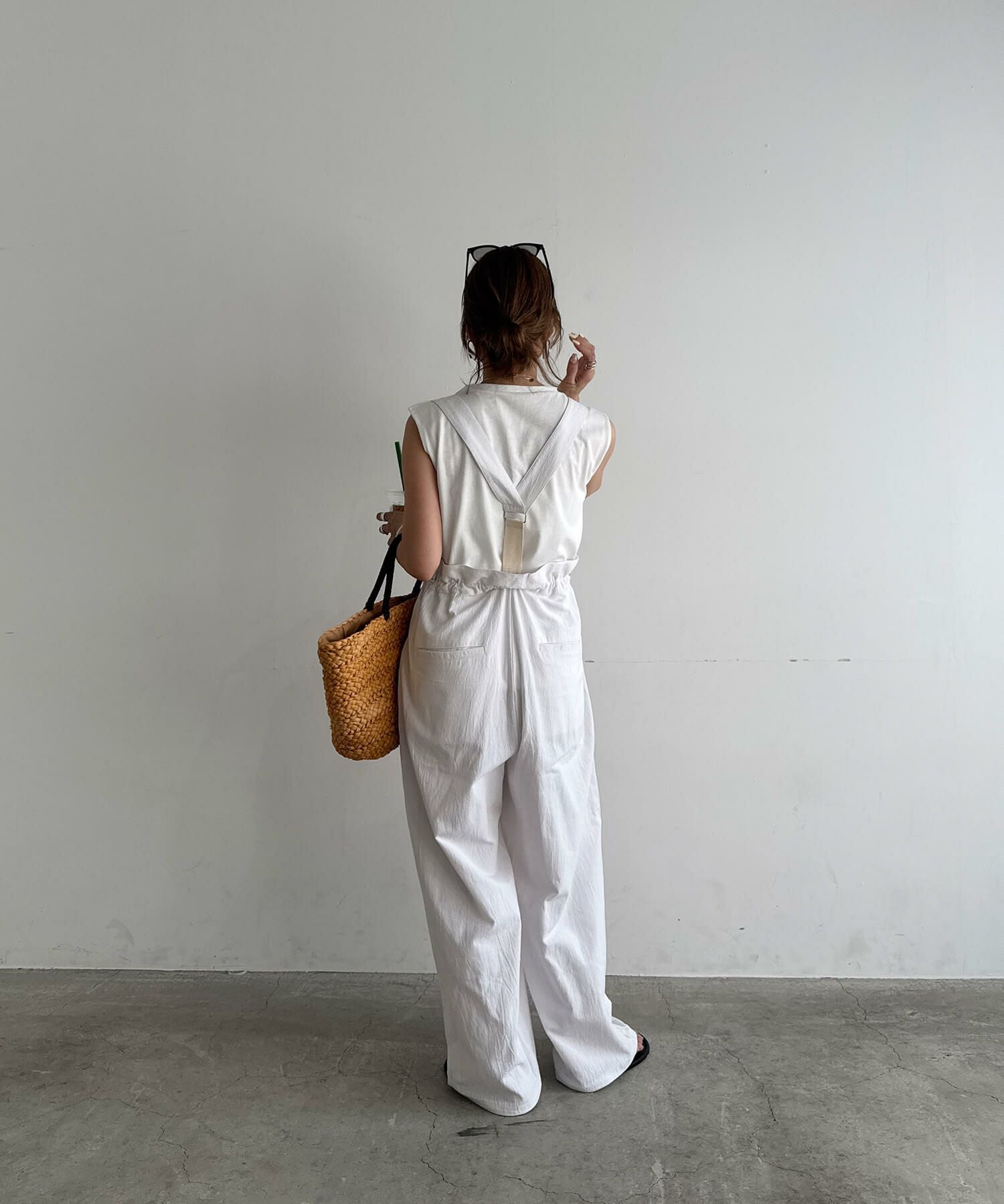 2wayワッシャーサロペットパンツ | 2way washer salopette pants