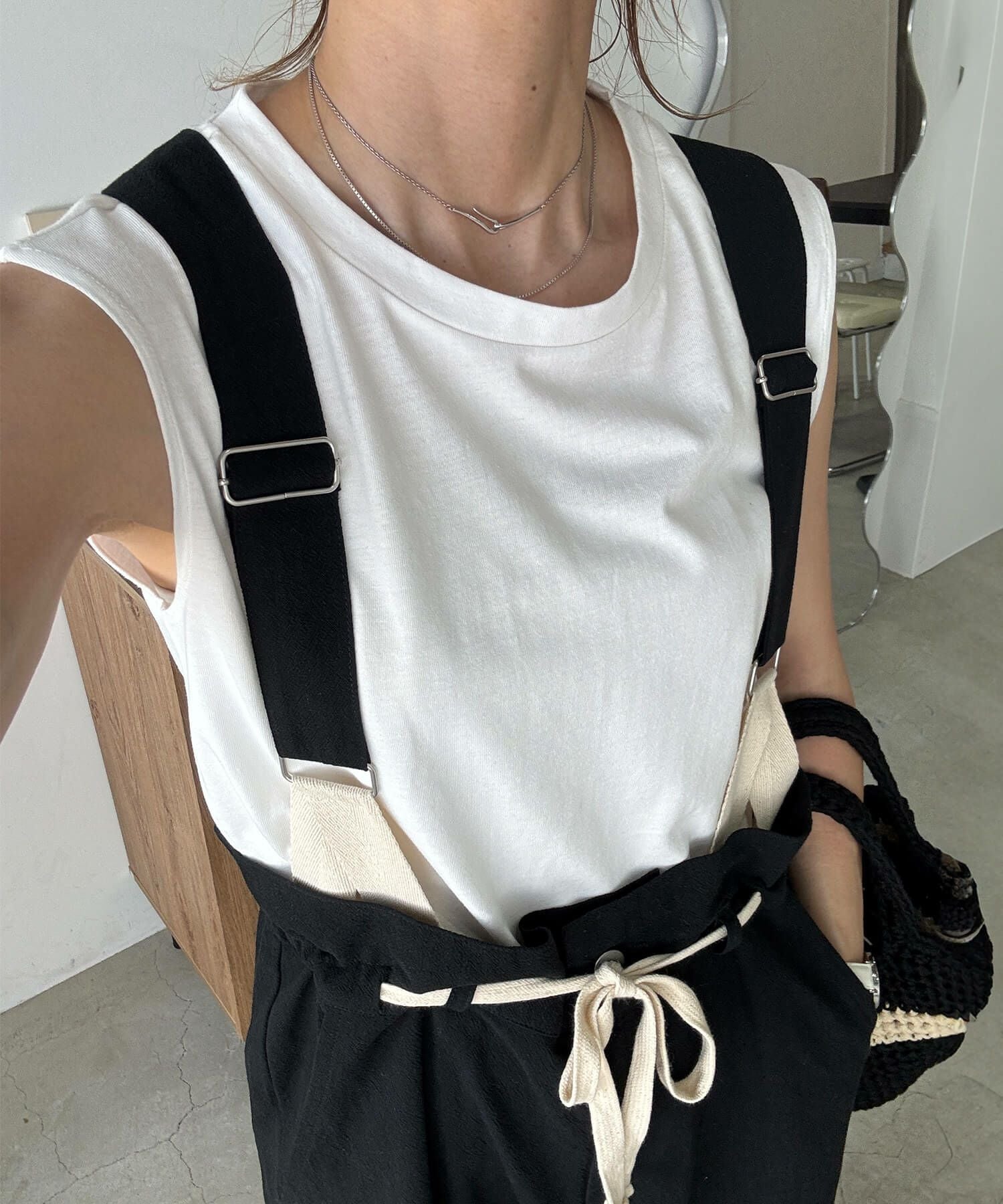 2wayワッシャーサロペットパンツ | 2way washer salopette pants